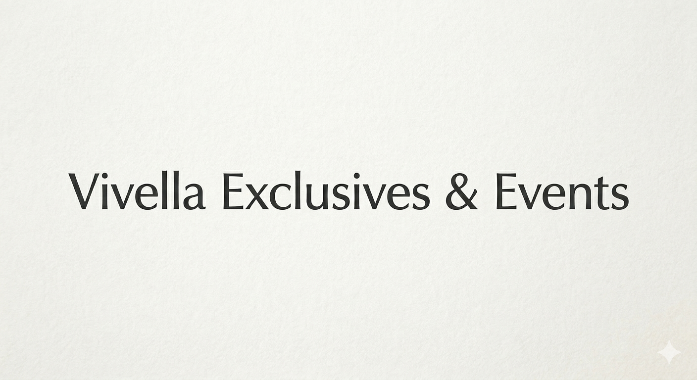 Text on a light background reads 'Vivella Exclusives & Events'.