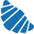 Close-up of a blue seashell with ridges and a spiral shape.