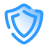 Blue shield icon with a white checkmark in the center.