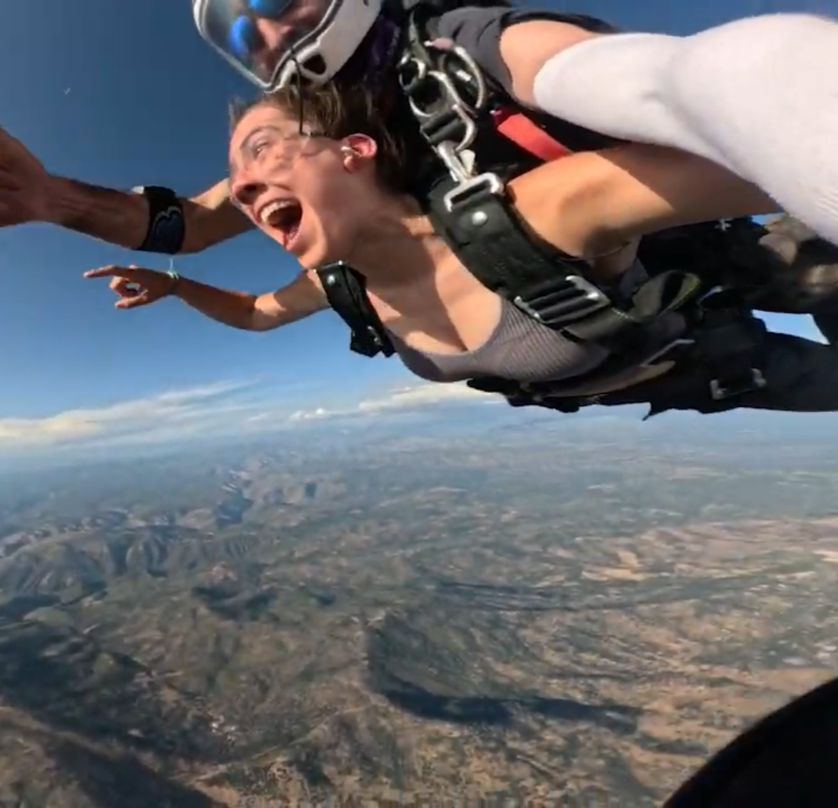 She recently went sky(e) diving 