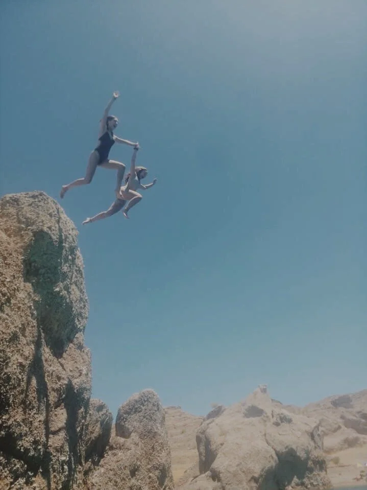 She loves cliff jumping in Lake Mead