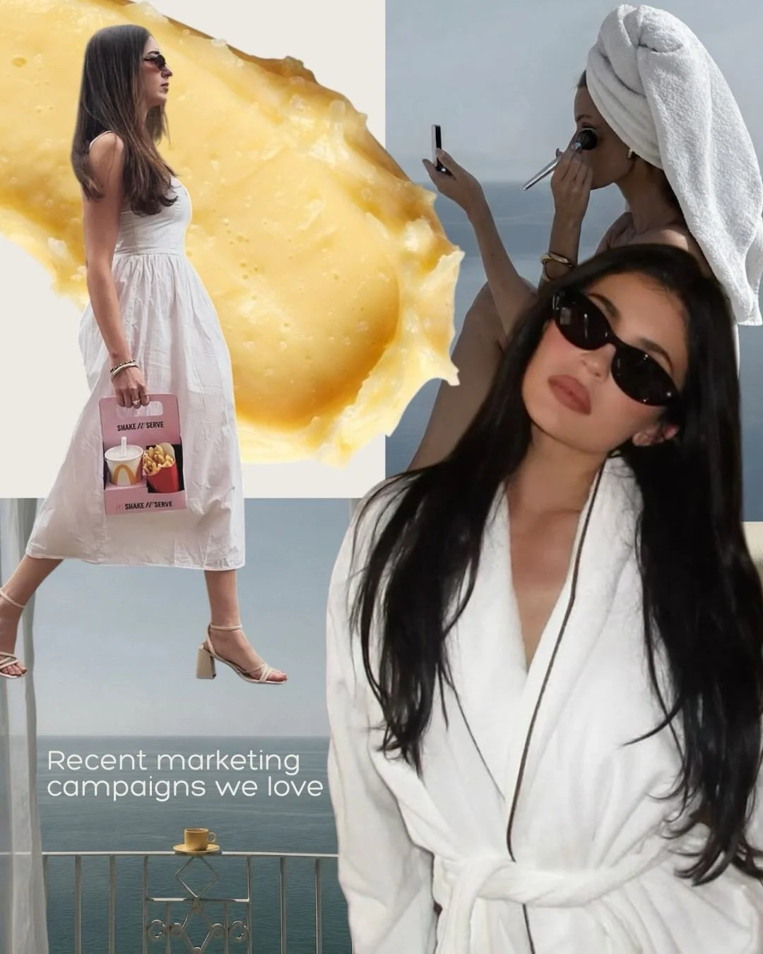 The current mood board. Nostalgia, icons and summer vibes 💛 This is our roundup of the marketing campaigns we&rsquo;re actually obsessed with right now.

#marketingcampaign #marketingtrends #marketingstrategies #womeninbusiness #creativedirection 

