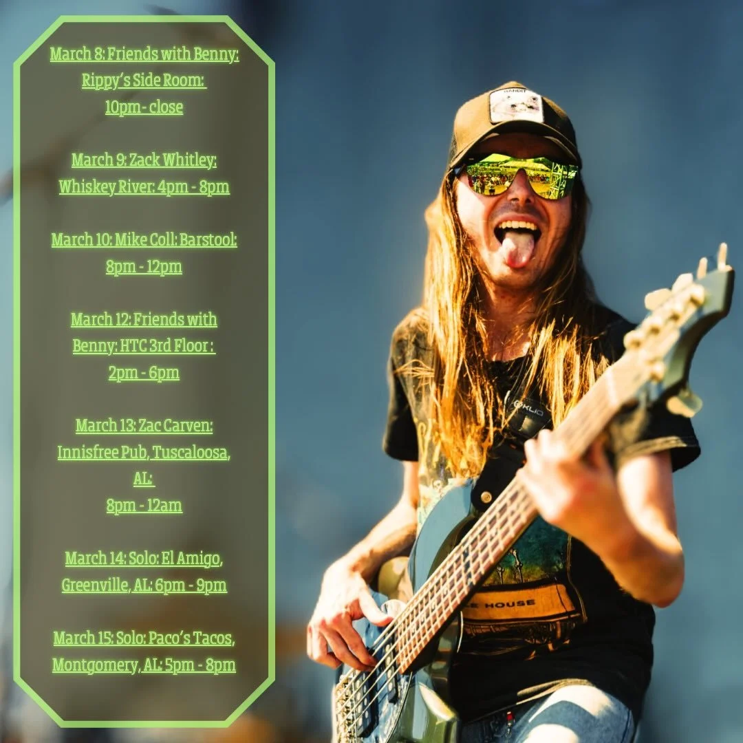 Headed home this weekend but first I get to play with all my favorite people on Broadway!! Y&rsquo;all come see us!!

#bassist #guitarist #vocalist #nashvillemusician #nashvillebroadway