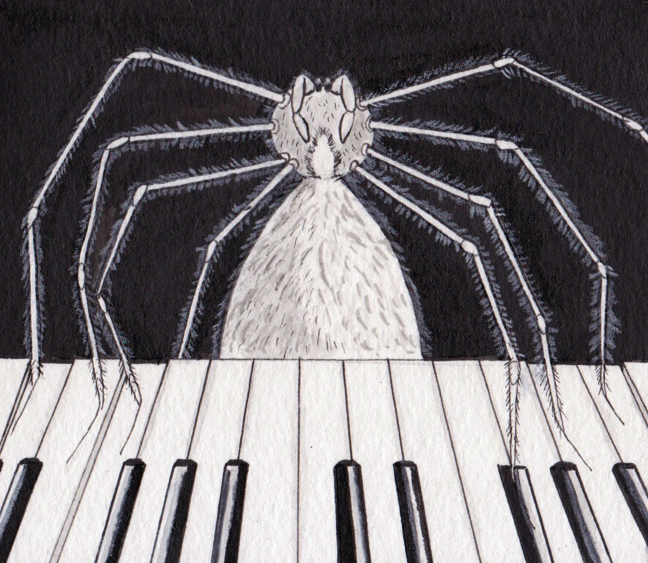  Ink painting, Inktober 2020 prompt “Music” 