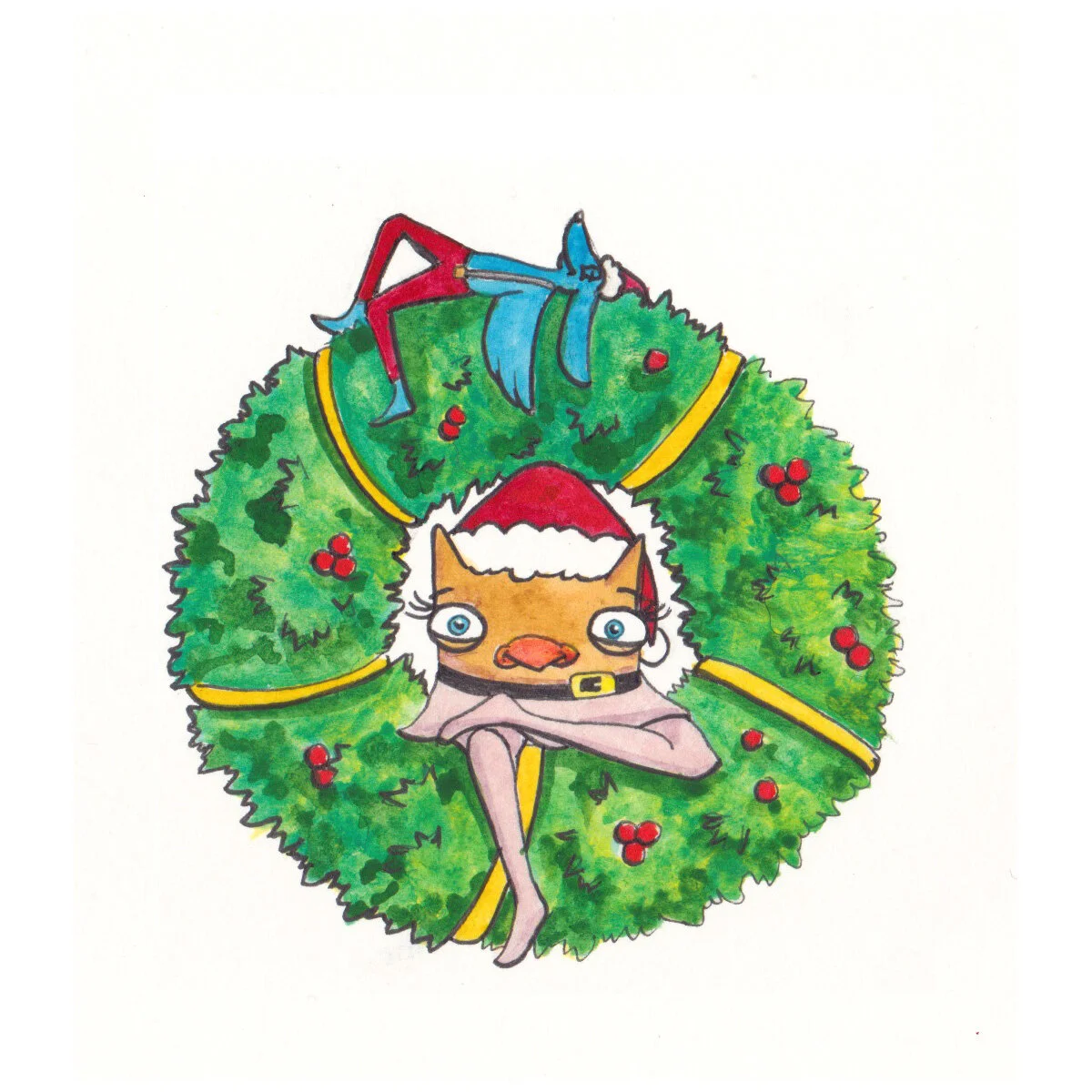  Watercolor, “12 Days of Christmas” 2020 