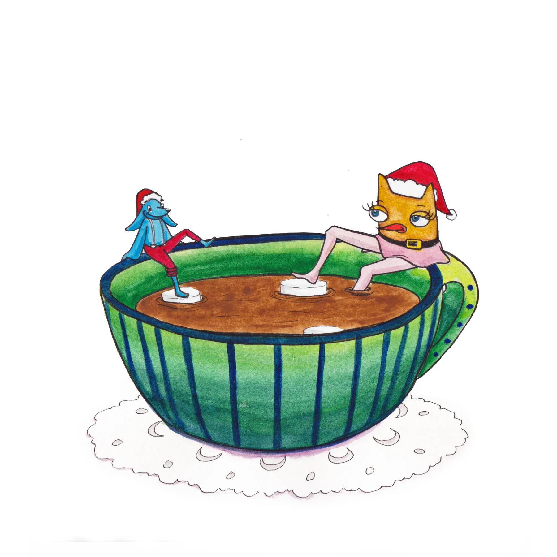  Watercolor, “12 Days of Christmas” 2020 