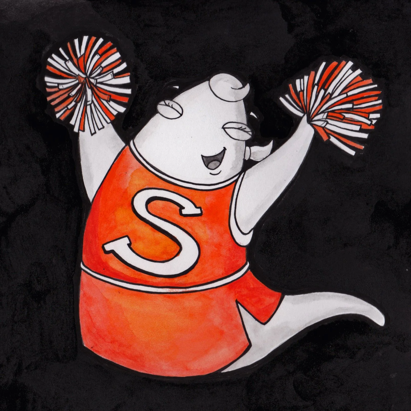  Ink &amp; Watercolor, “So Spirited!” 2021  Inktober prompt “Spirit” 