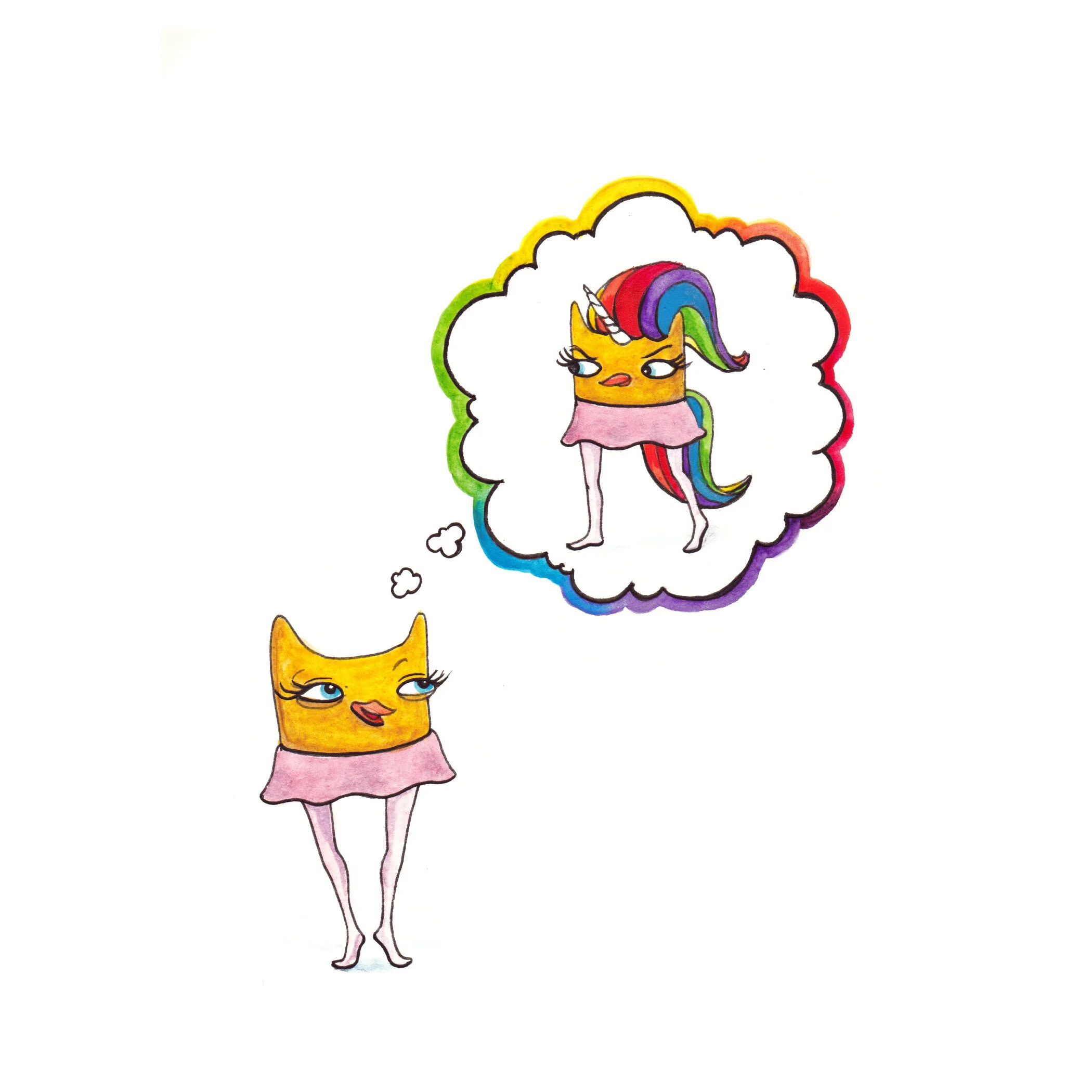  Watercolor, “Secret Identity” 2021 