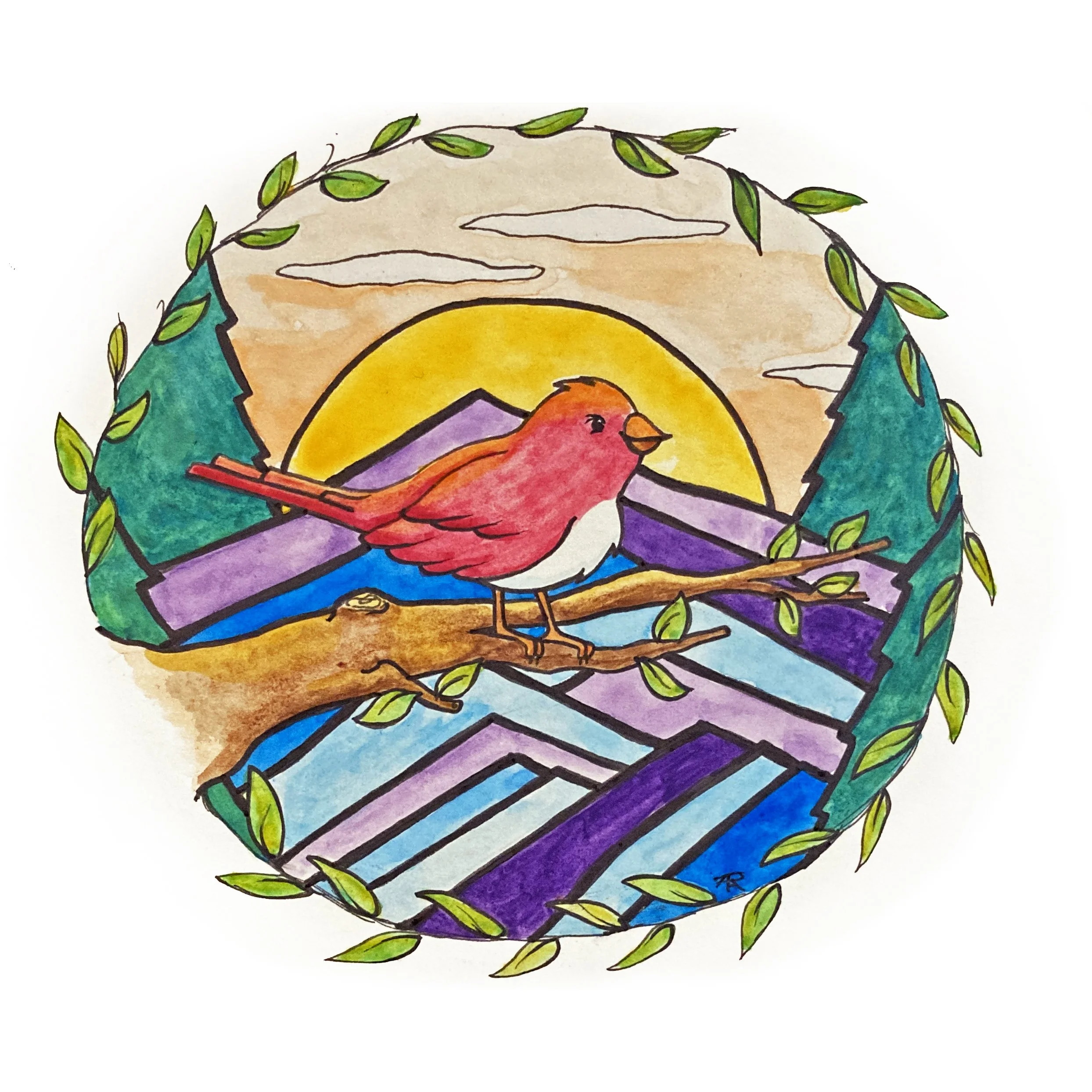  2021, ink &amp; watercolor 