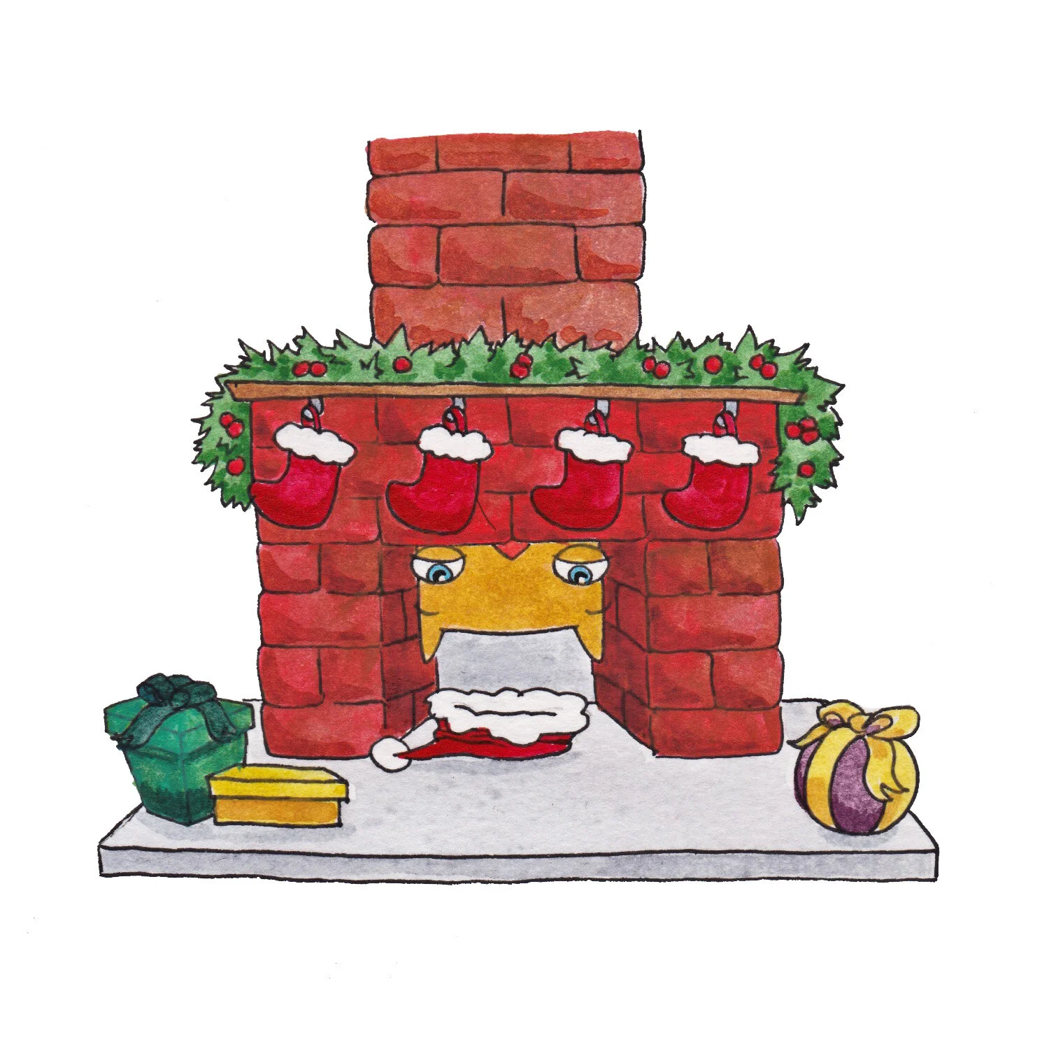  Watercolor, “12 Days of Christmas” 2020 