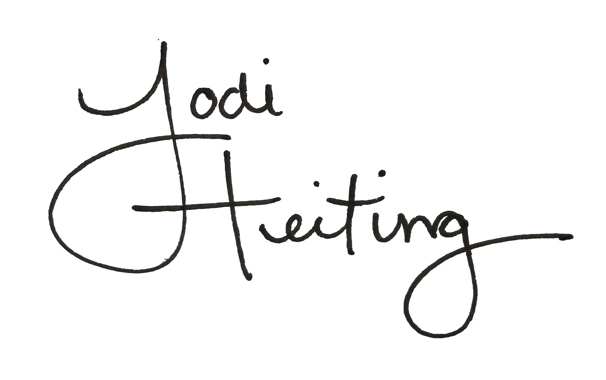 Handwritten text on transparent background that says, 'God is good' with the words written in black ink and some yellow color in the background.