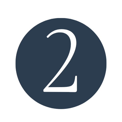 Number two inside a dark circle.