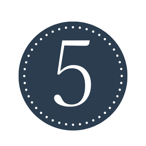 Digital countdown timer showing the number 5