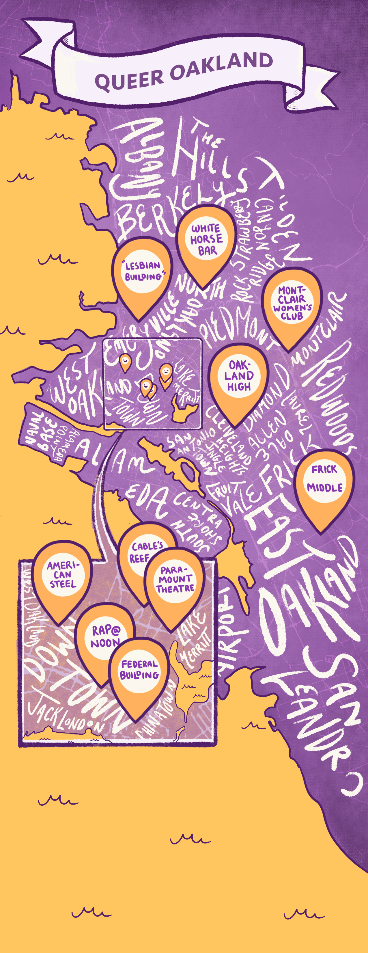 Queer Oakland map