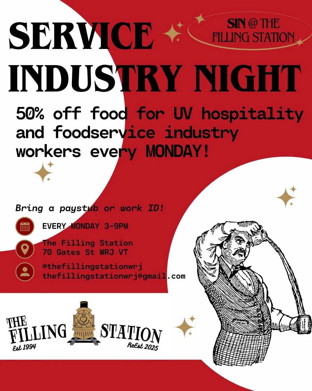 SIN - Service Industry Night for hospitality industry workers