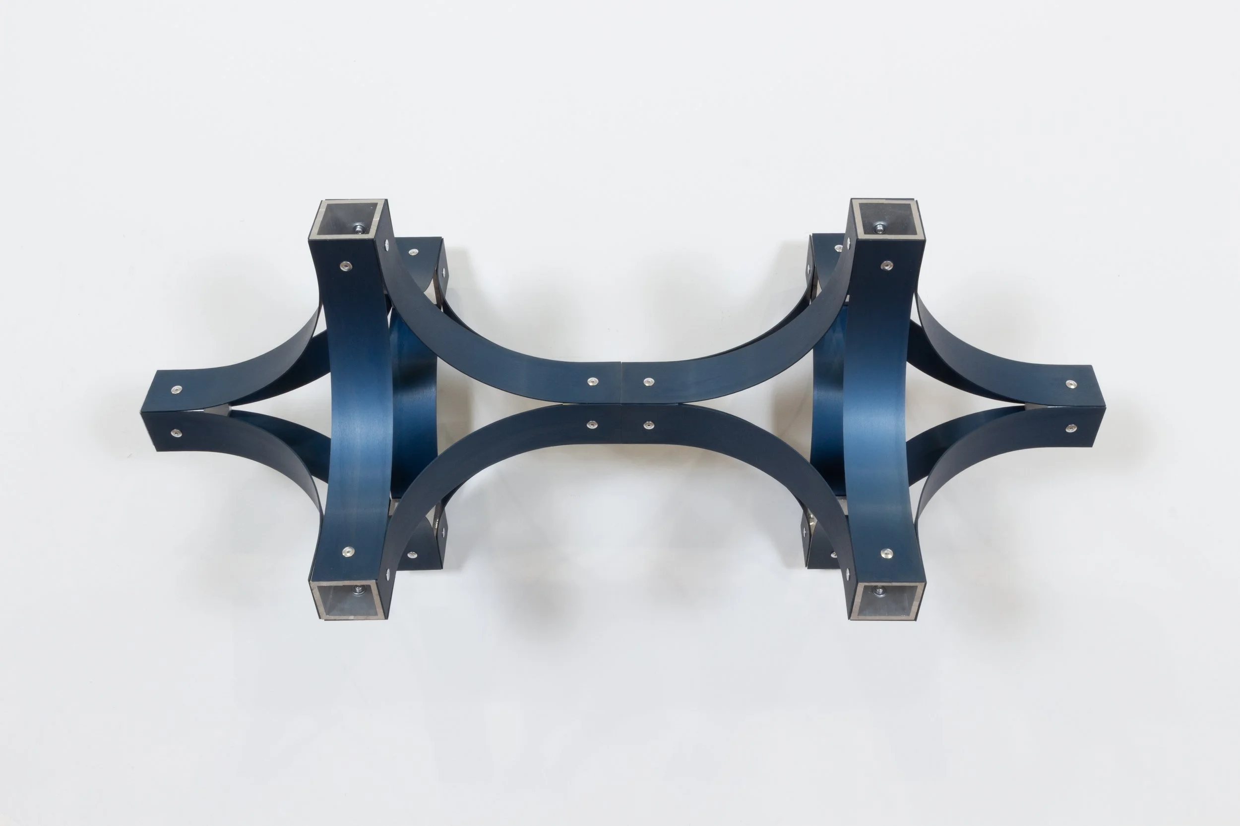 César López 
Structural Coupling, 2025
24x12x12in
Anodized Aluminum, Aluminum, Hardware