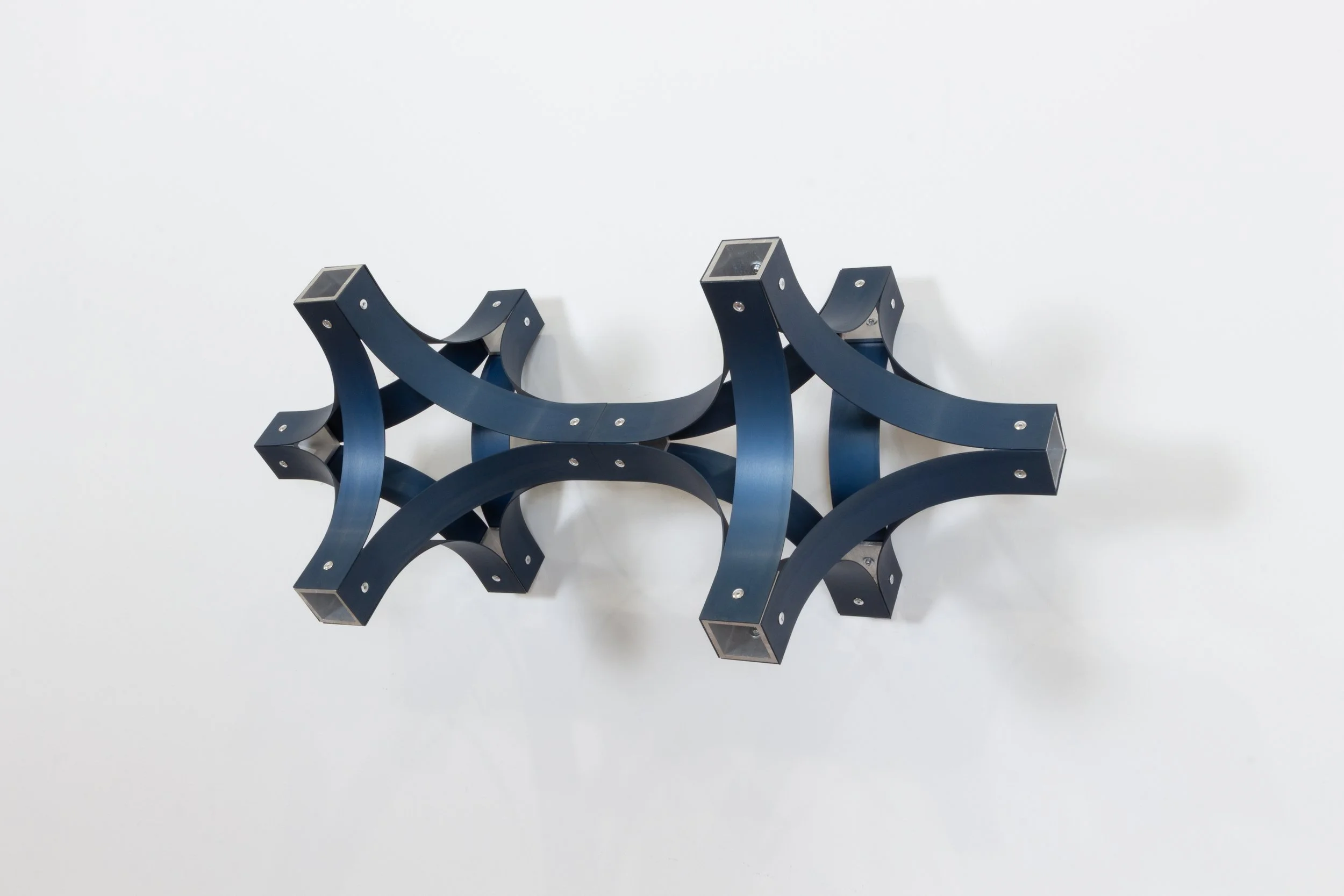 César López 
Structural Coupling, 2025
24x12x12in
Anodized Aluminum, Aluminum, Hardware