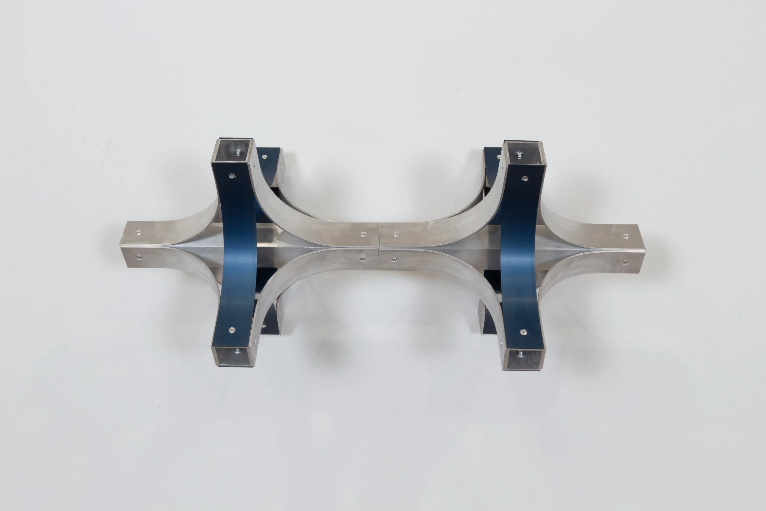 César López 
Structural Coupling, 2025
24x12x12in
Anodized Aluminum, Aluminum, Hardware
