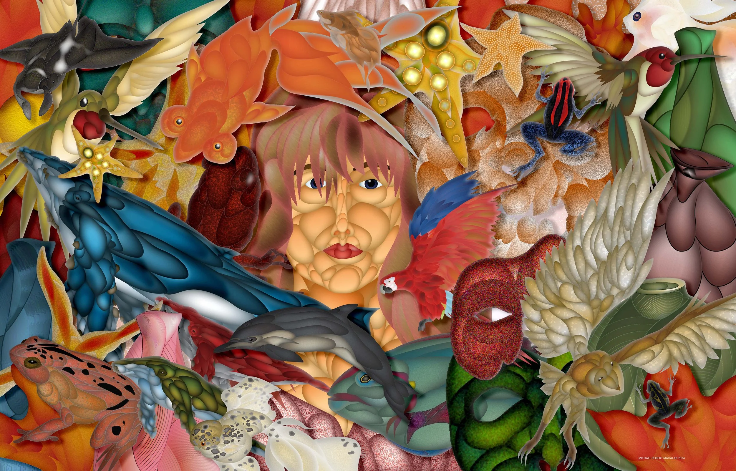 "Her Surreal World", Digital, 50" x 32", 2024