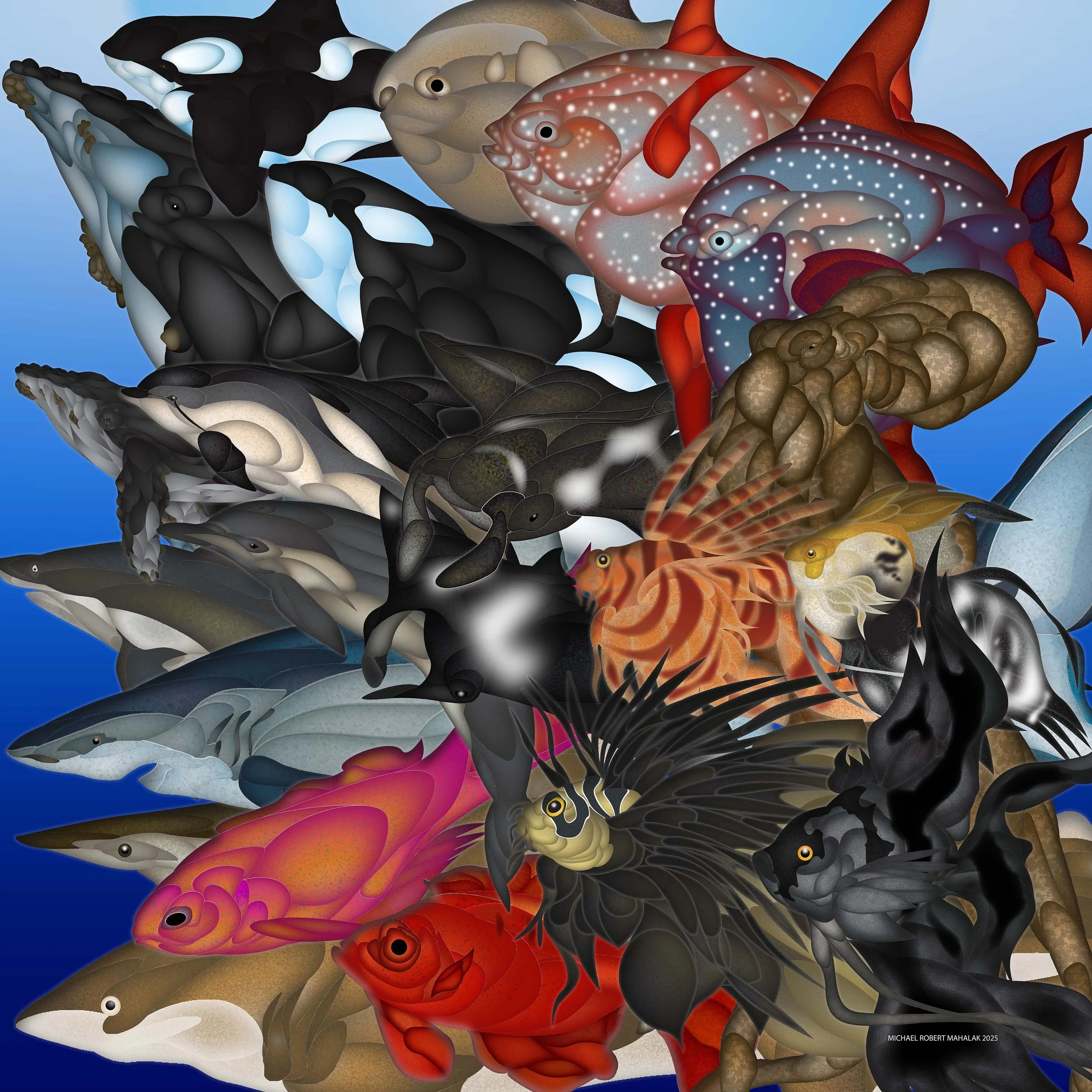 'Sea Contains Warm Blood"
Digital, 35" x 35", 2025