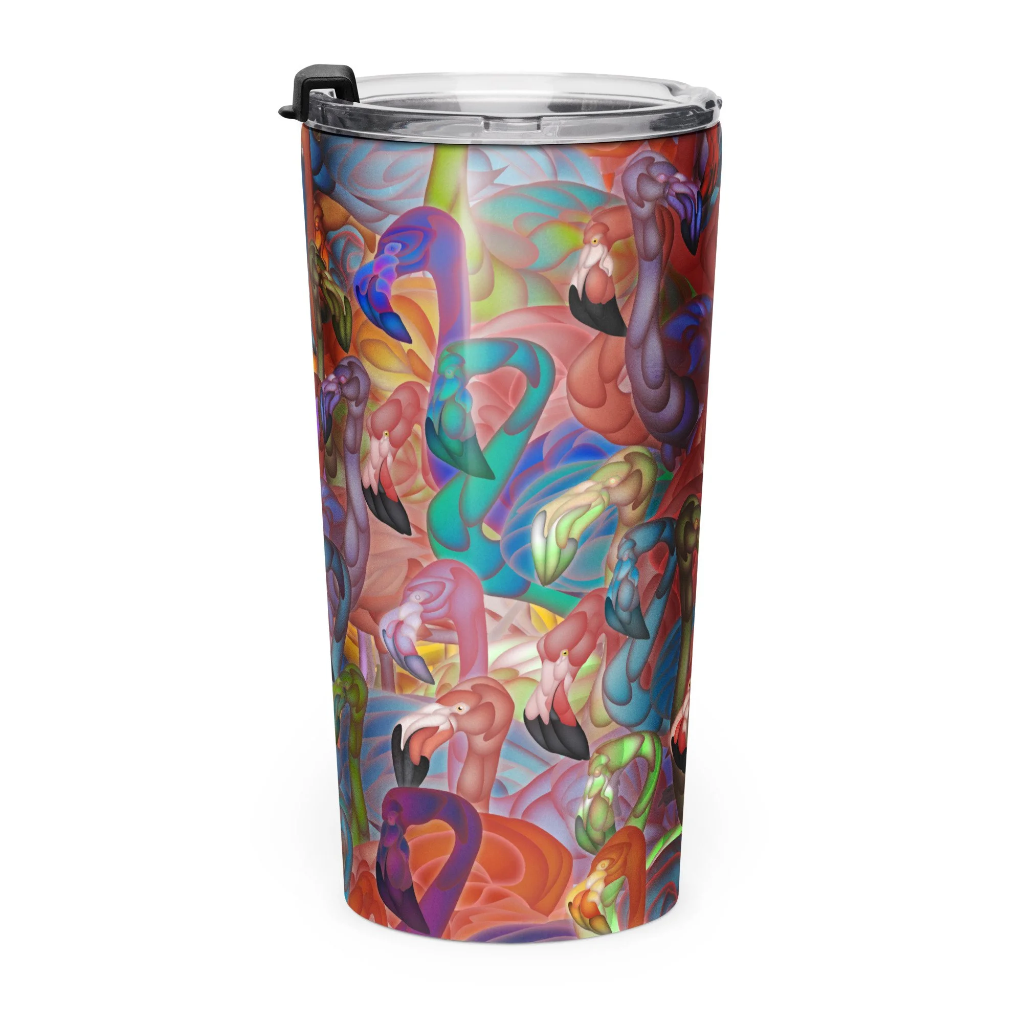 Flamingo Fantasy Tumbler - Vibrant Colorful Design