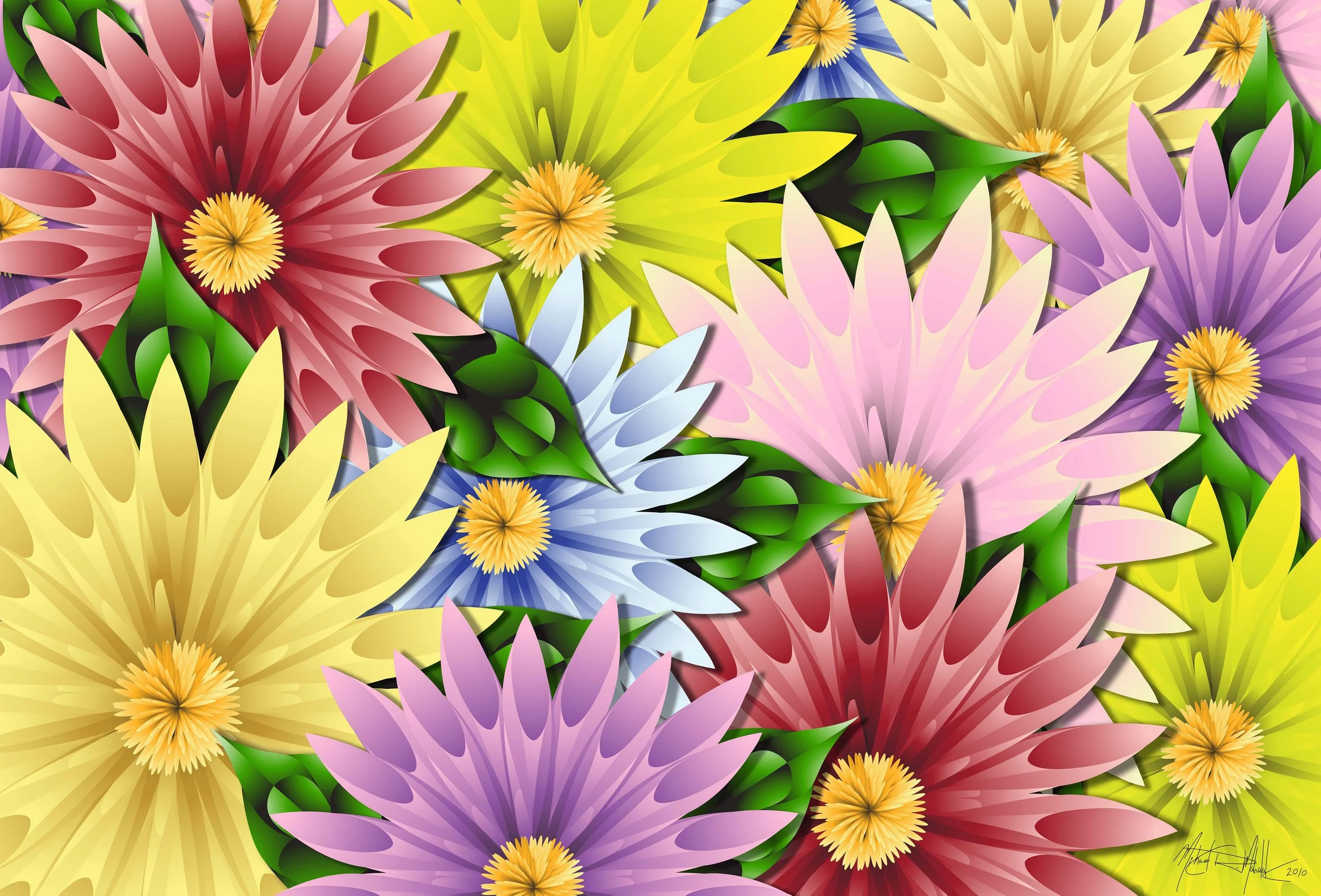"Summer Blooms", Digital,18.67" x 12.67",2010