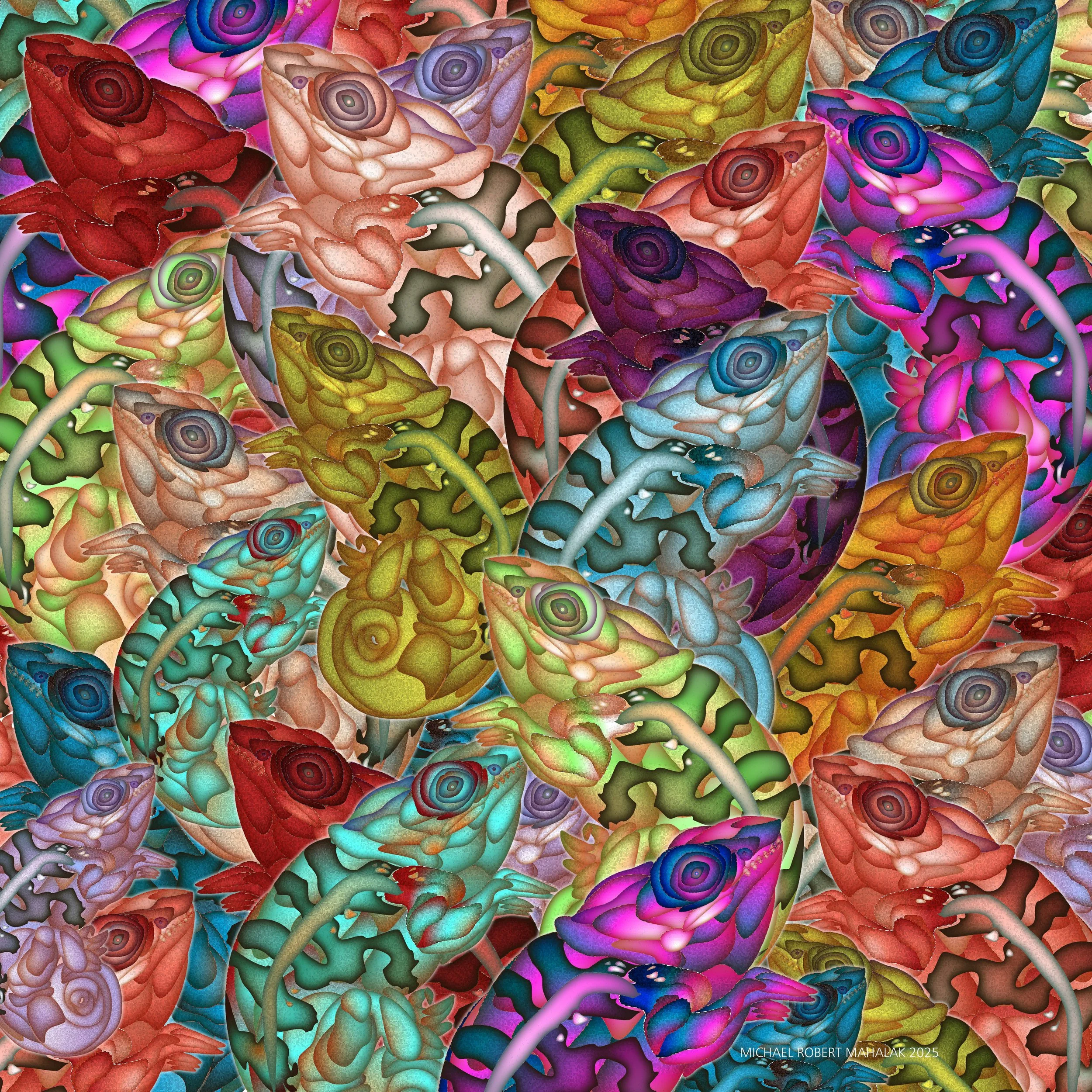 "Chameleon"
Digital, 25" x 25", 2025
