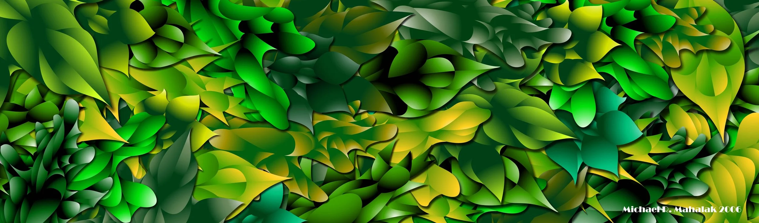 "Summer Leaves", Digital, 5" x 17", 2006