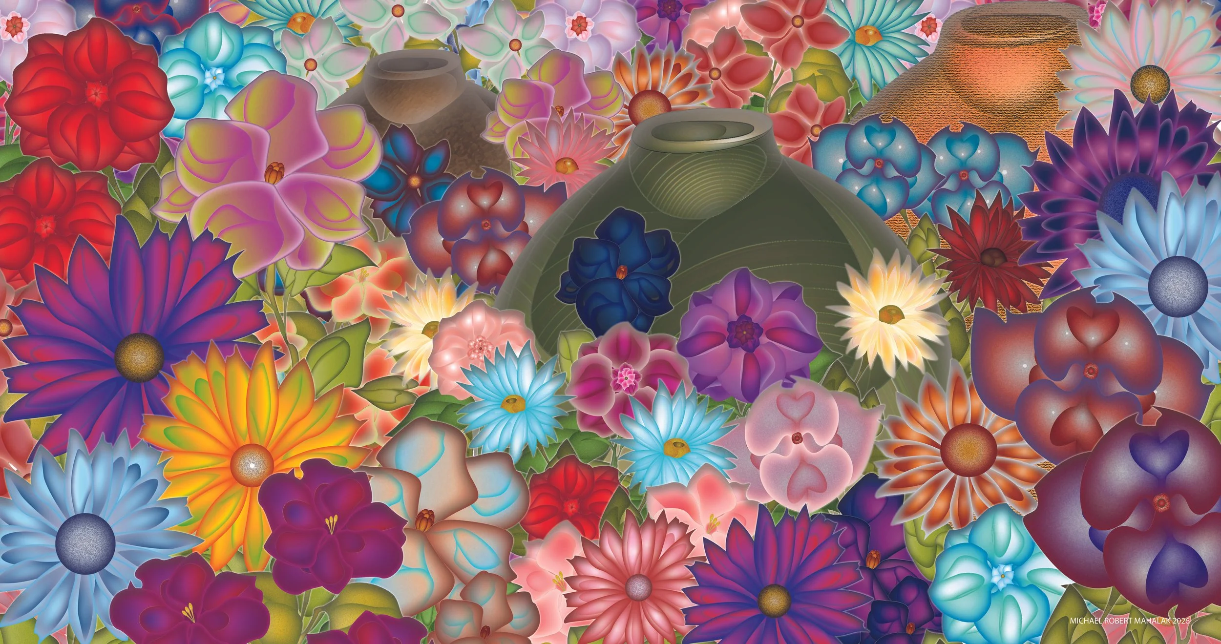 "Mother's Flower Bed", Digital, 19" X 36", 2026