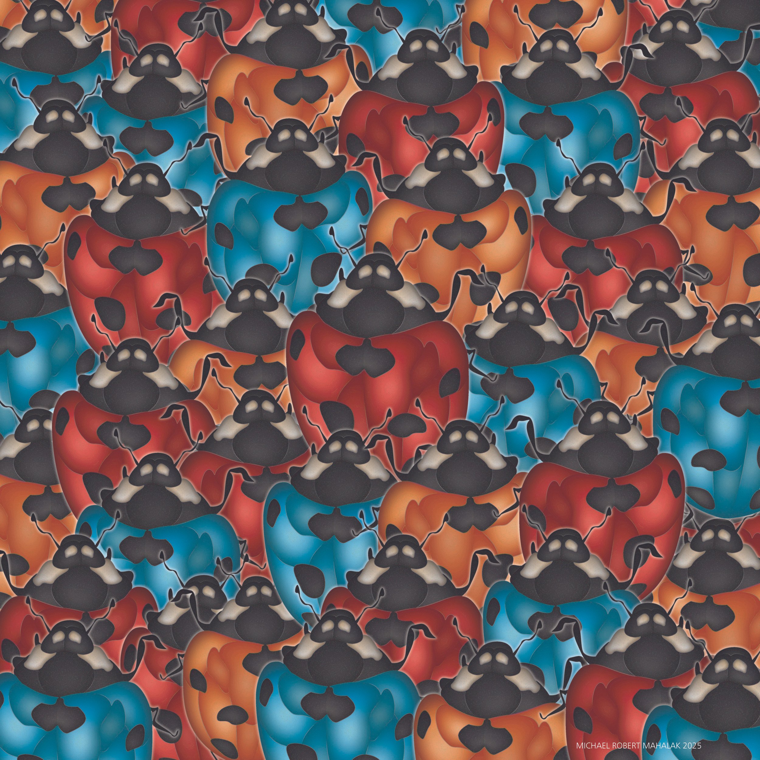 "Lady Bugs"
Digital, 20" x 20", 2025