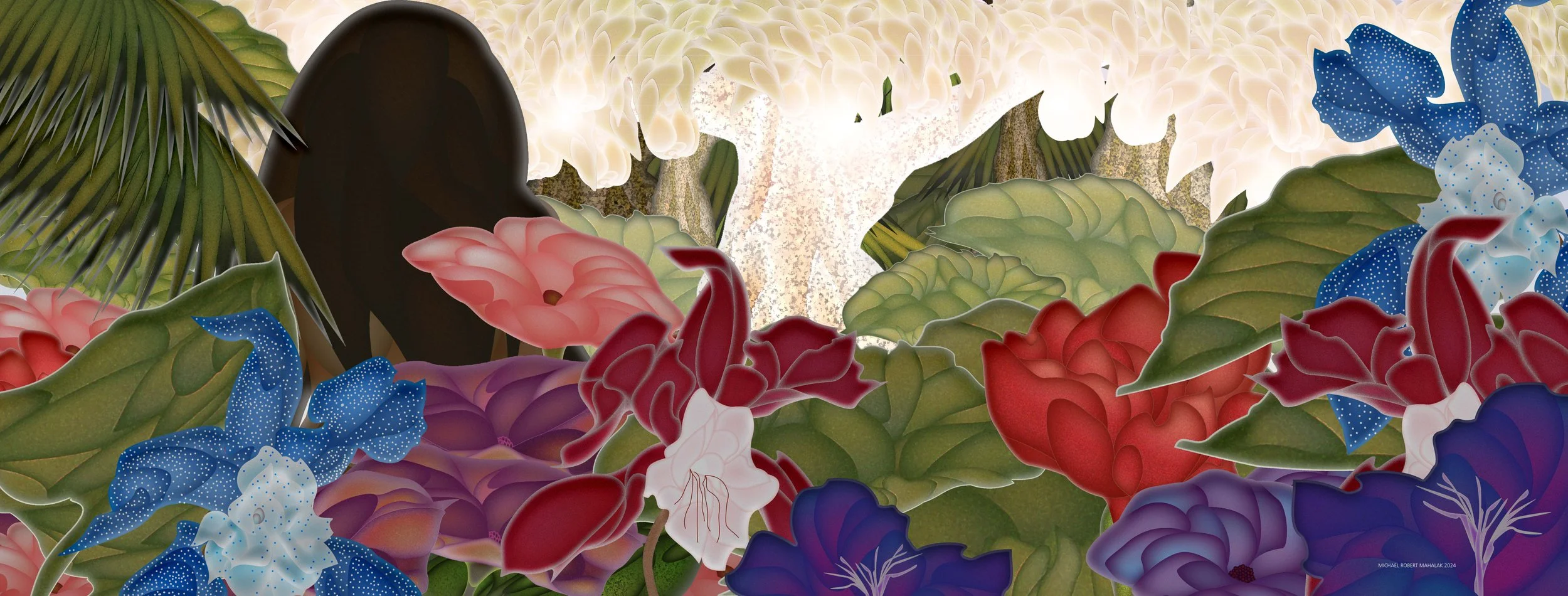"Eve's Temptation", Digital, 50" x 19", 2024