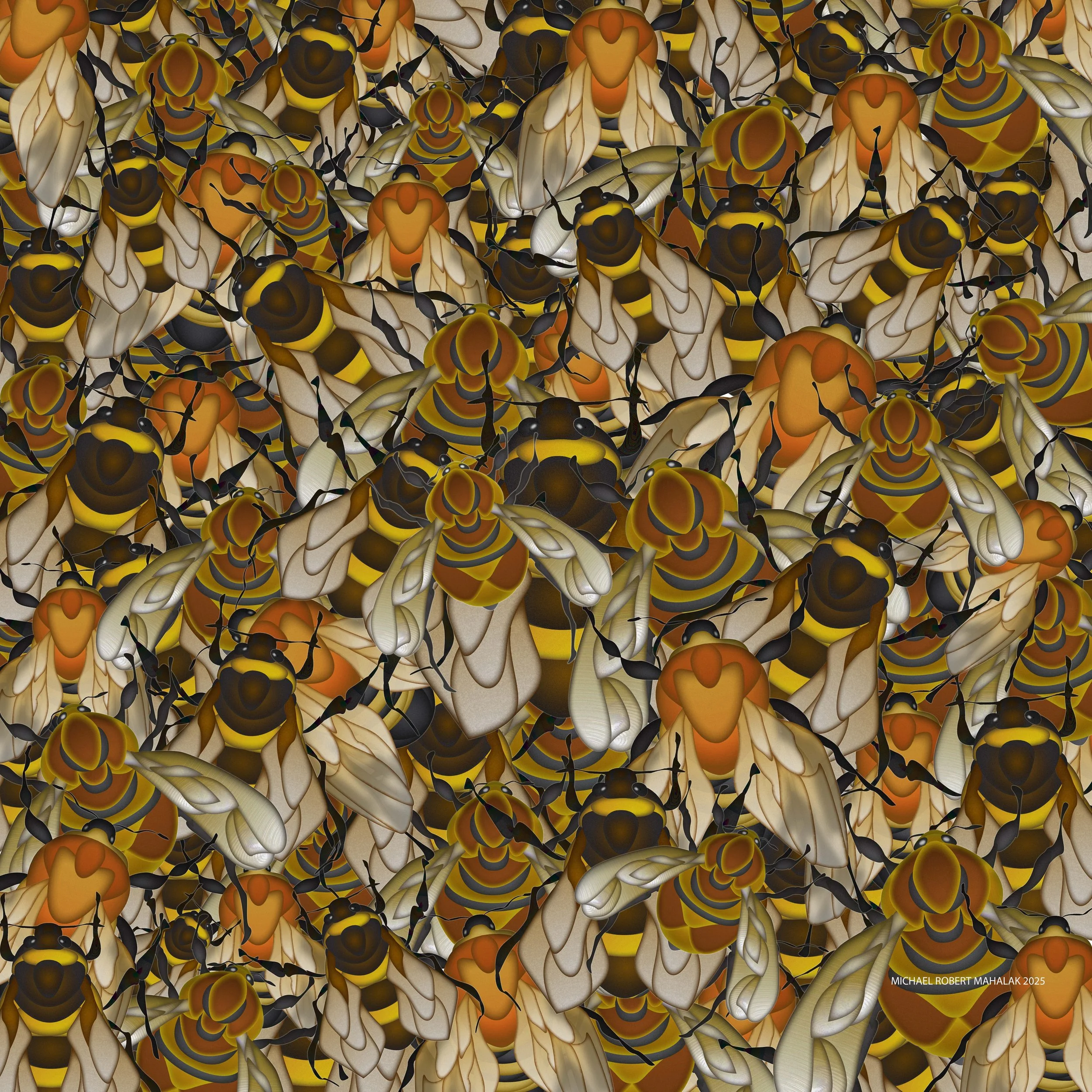 "Bees"
Digital, 25" x 25", 2025