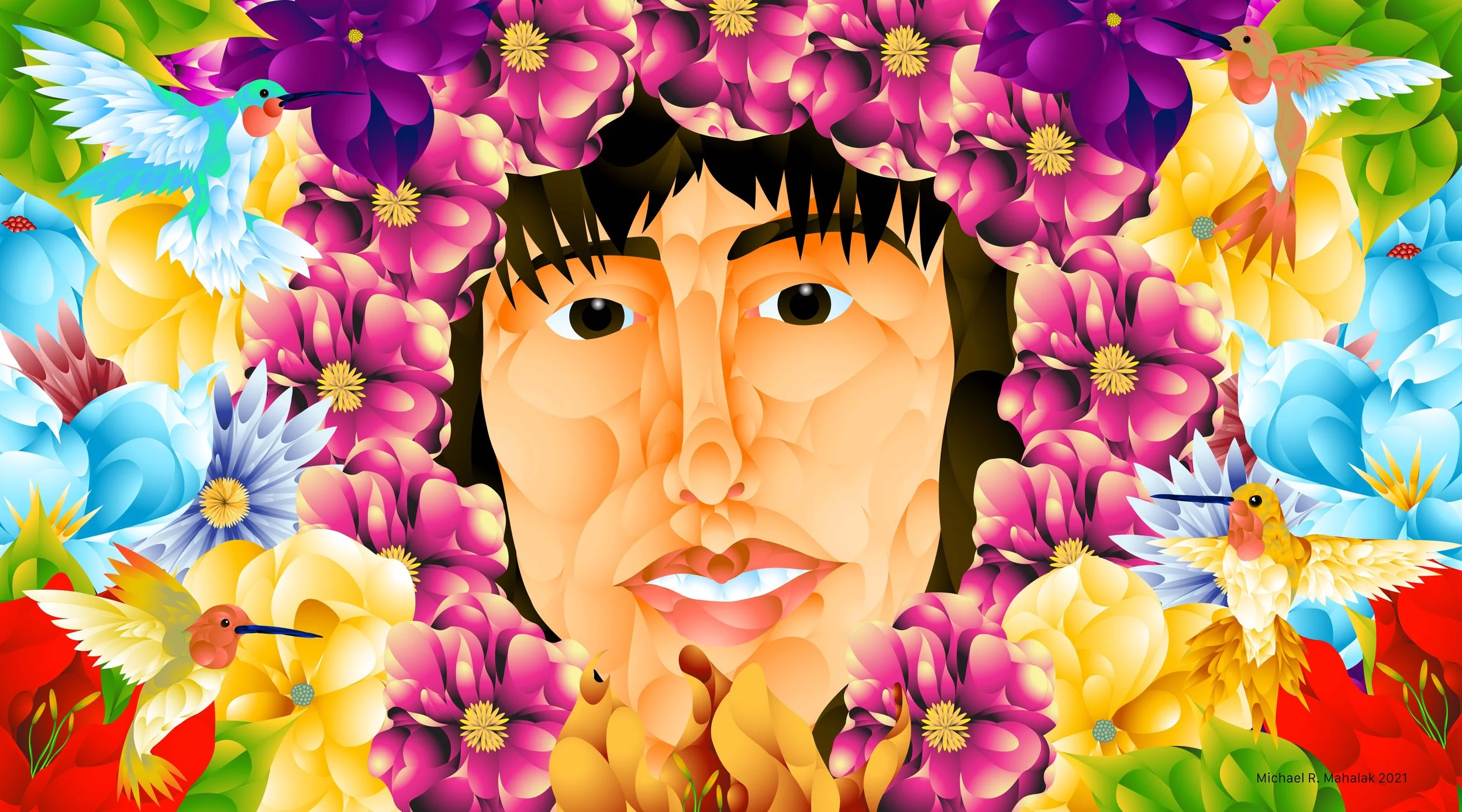 "Lady of Spring", Digital, 18" x 10",2021