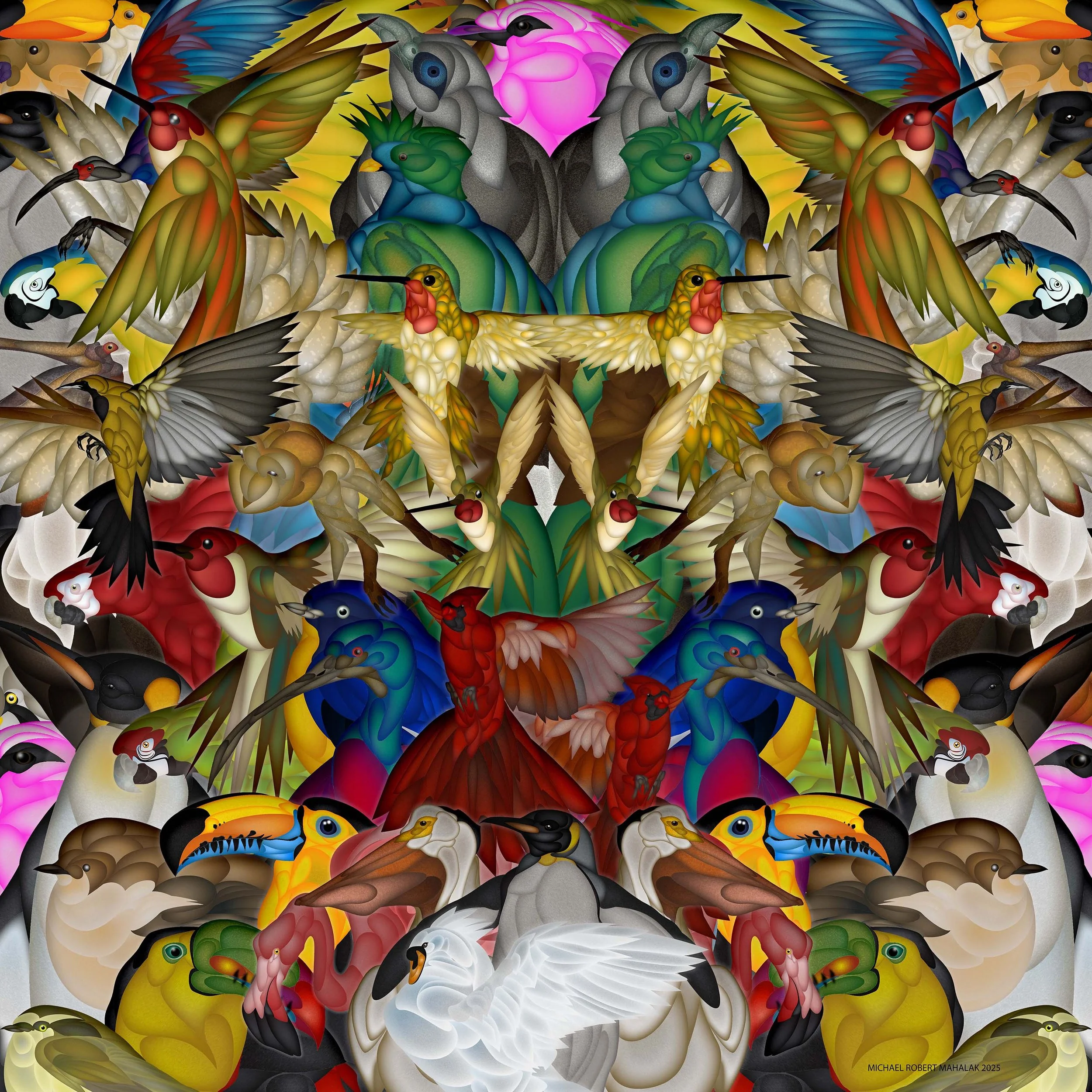 "Birds", Digital, 29" X 29", 2025