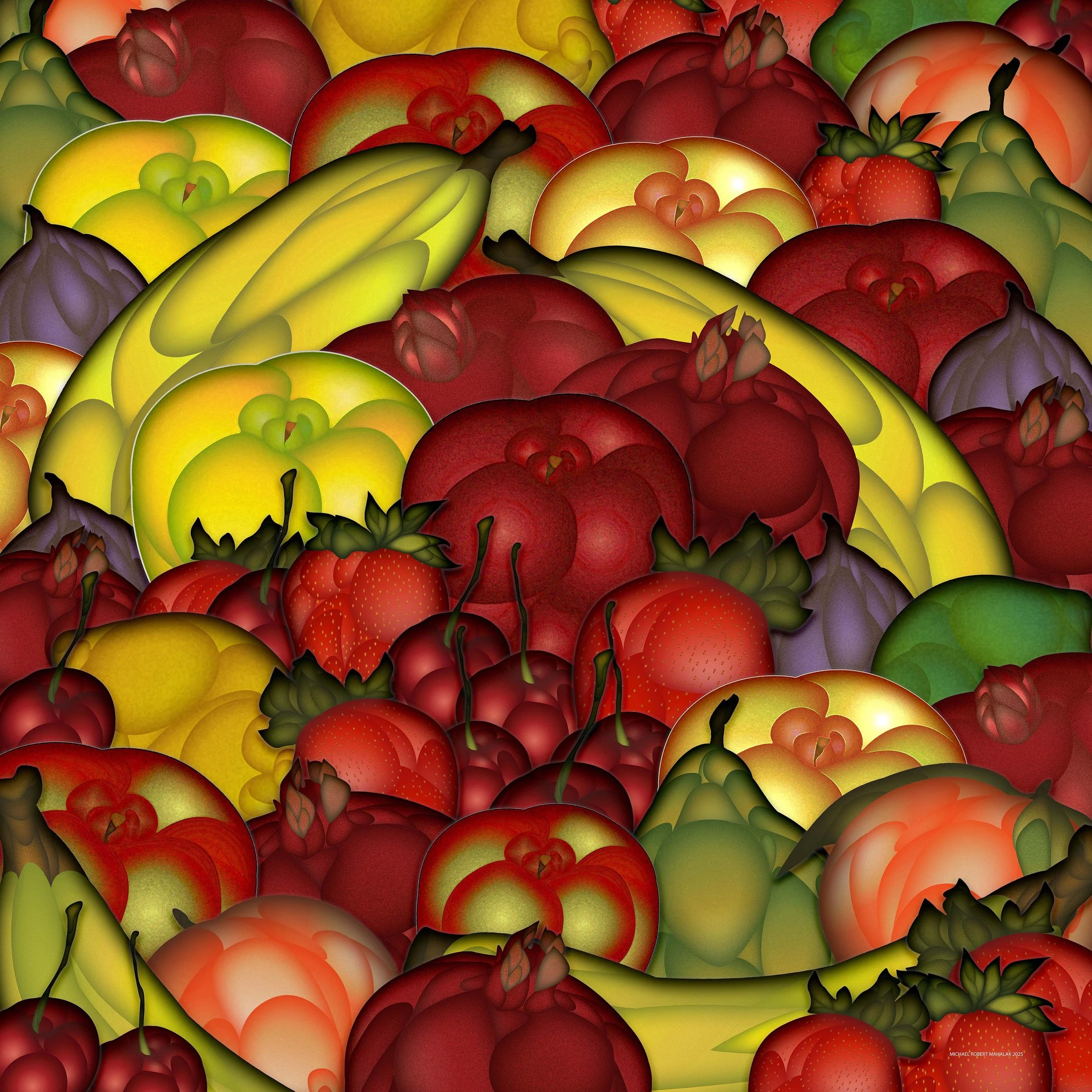 'The Fruit Basket"
Digital, 35" x 35", 2025