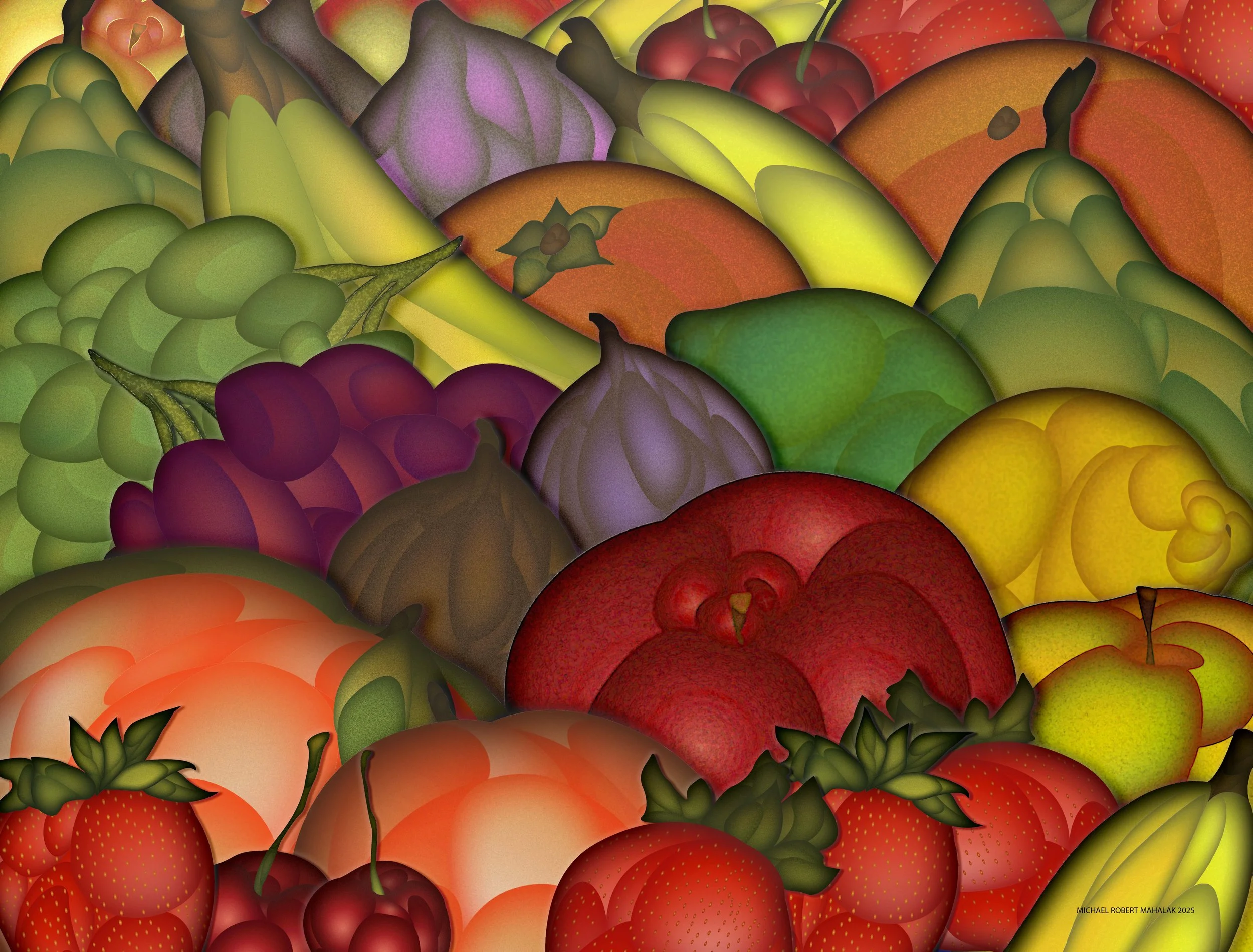 "Nature's Candies", Digital, 25" x 19", 2025