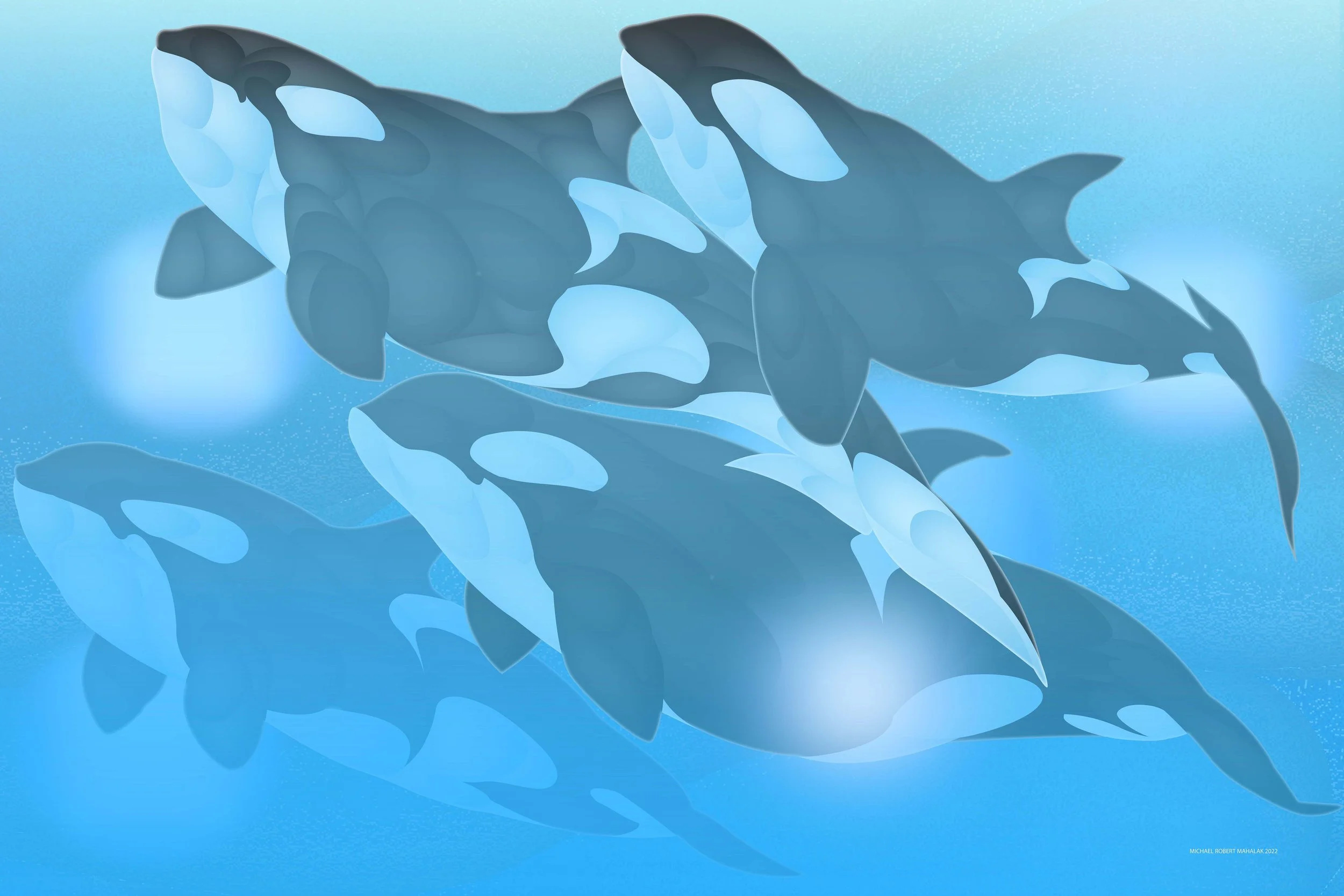"The Ocean Race", Digital, 24" x 36", 2022