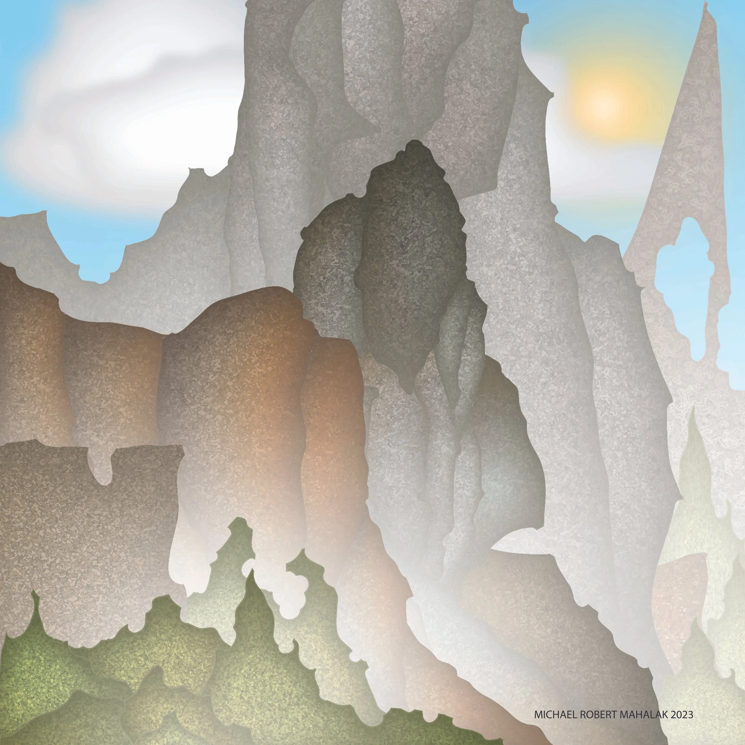 "Mountain Range", Digital, 11" x 11", 2023