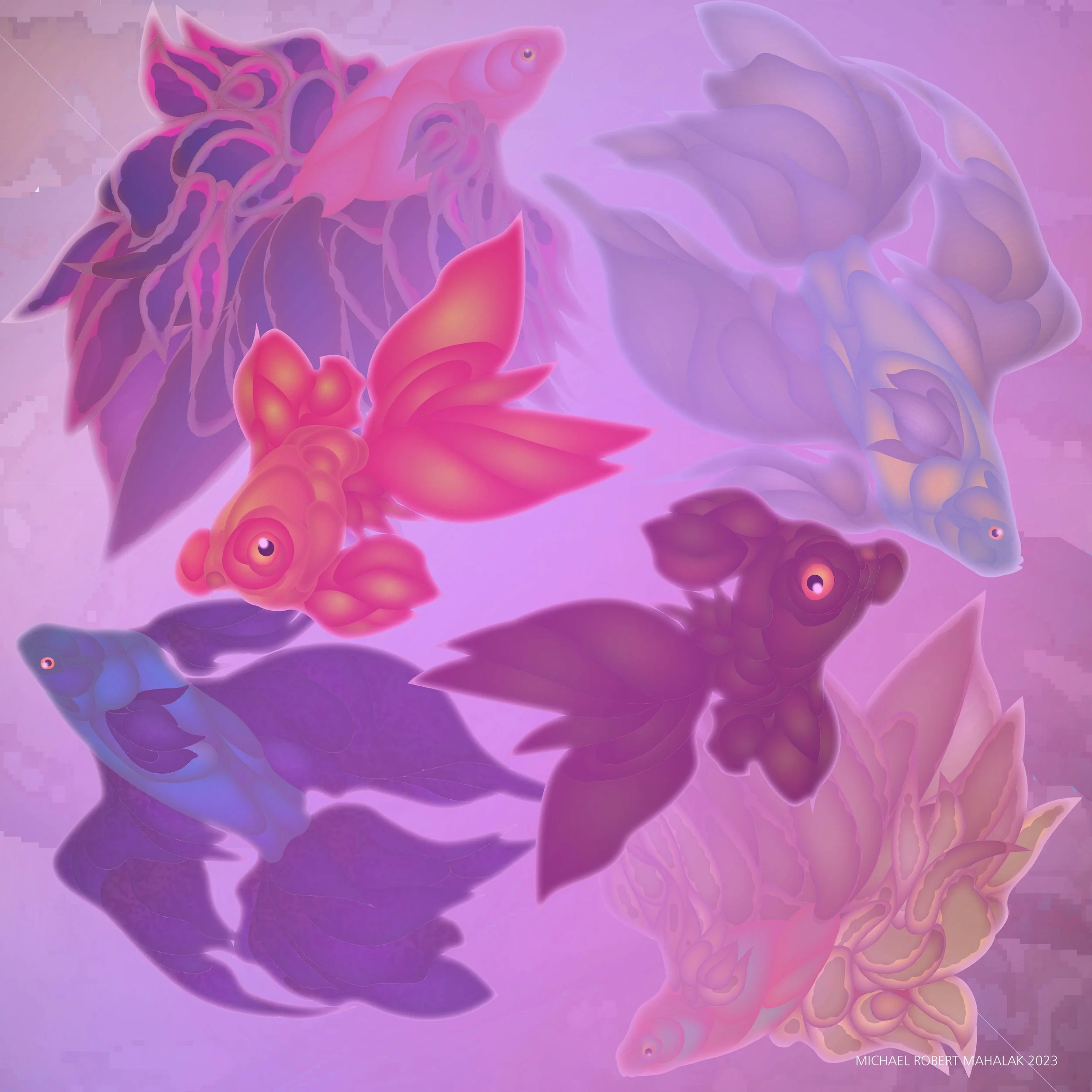 "The Fish Dance", Digital, 10" x 10", 2023