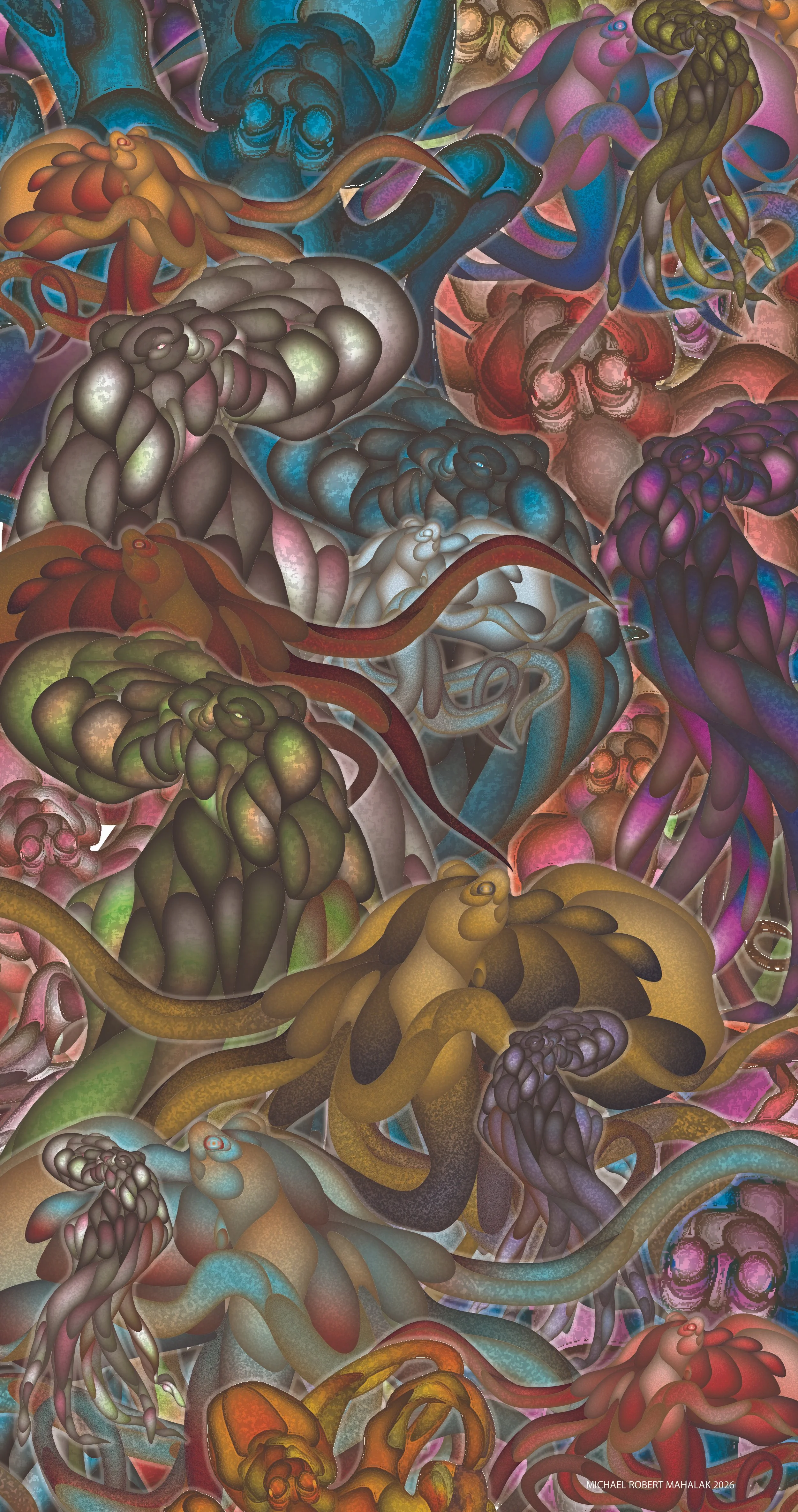 "Alien of the Deep", Digital, 19" X 36", 2026