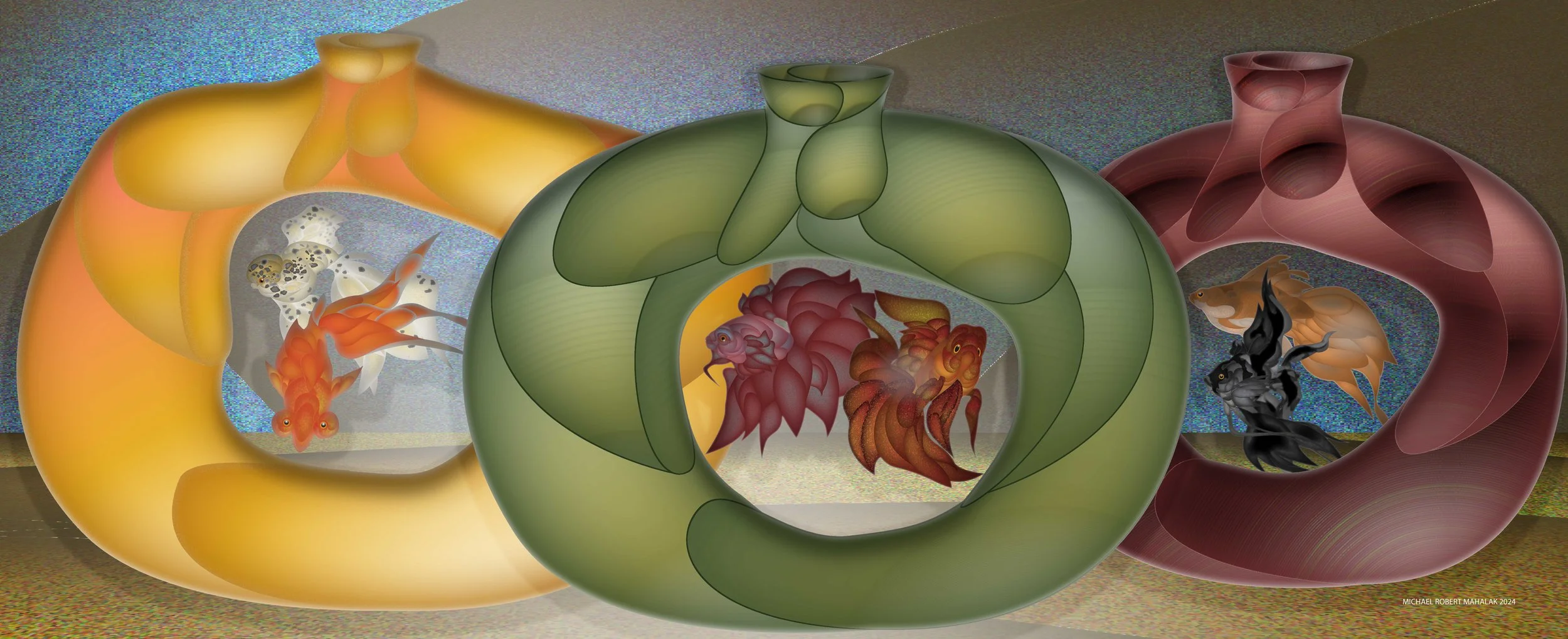 "The Fish Bowels", Digital, 49" x 20", 2024