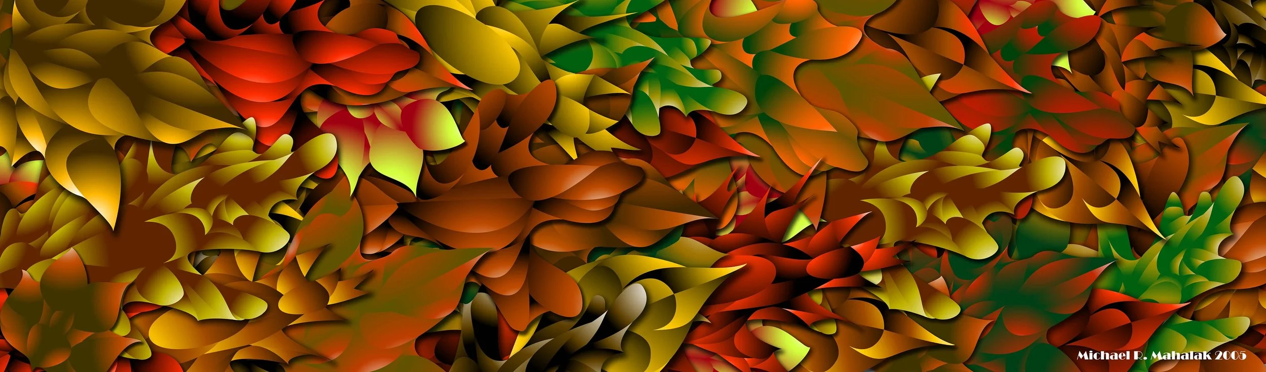 "Autumn Leaves", Digital, 5" x 17", 2005