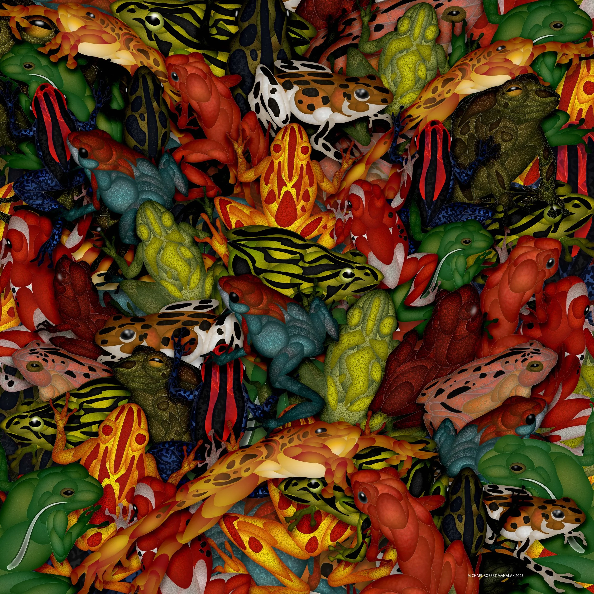 'Frogs"
Digital, 25" x 25", 2025