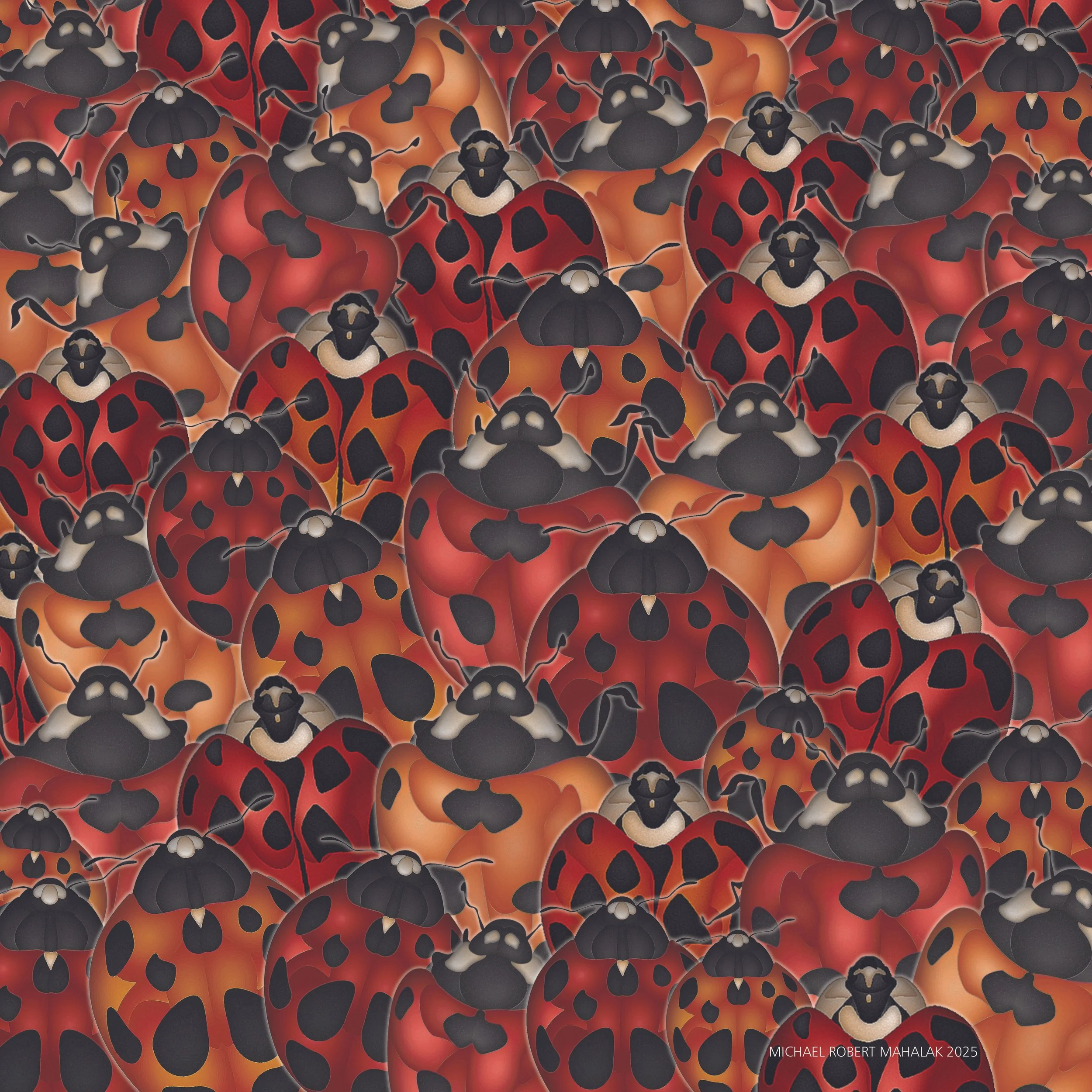 "Lady Bugs Love"
Digital, 20" x 20", 2025