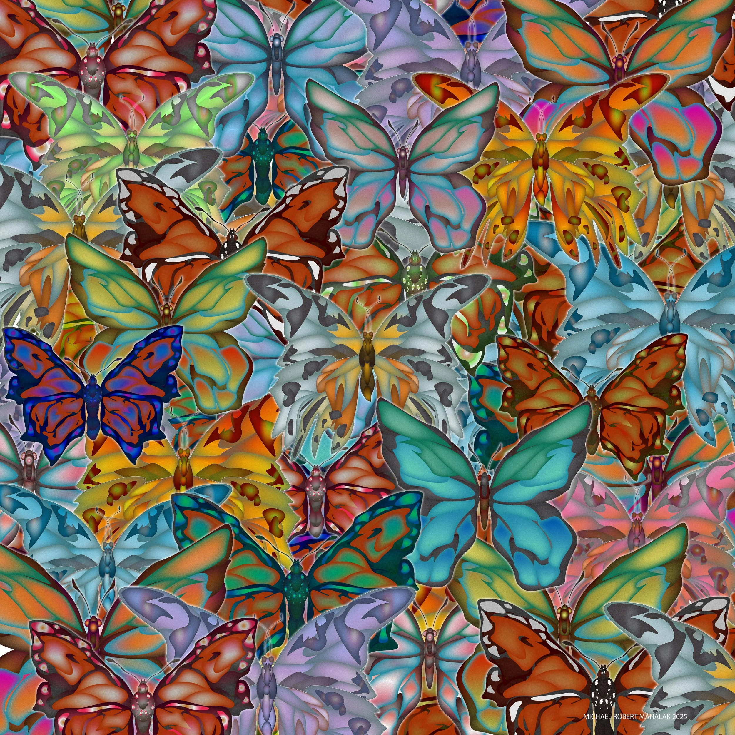 "ButterFlies"
Digital, 25" x 25", 2025
