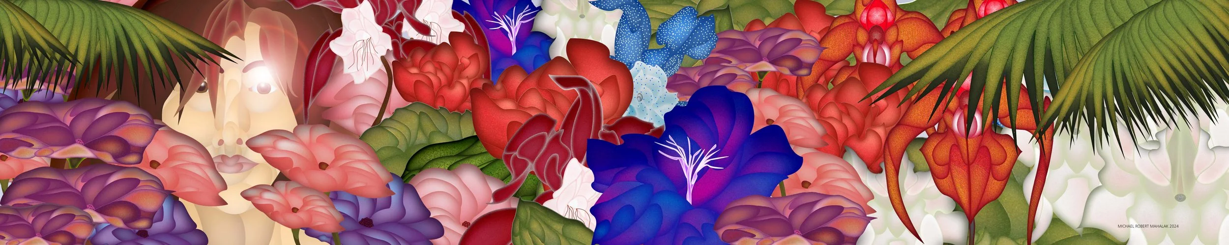 "Her Favorite Hidding Place", Digital, 50" x 10", 2024