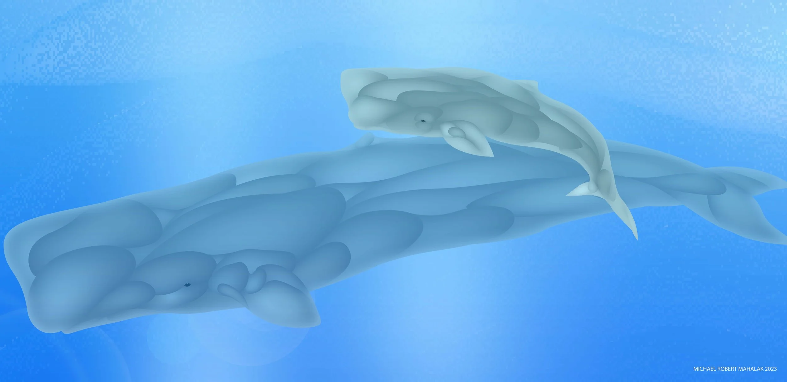"Mother & Child", Digital, 18 1/2" x 9", 2023