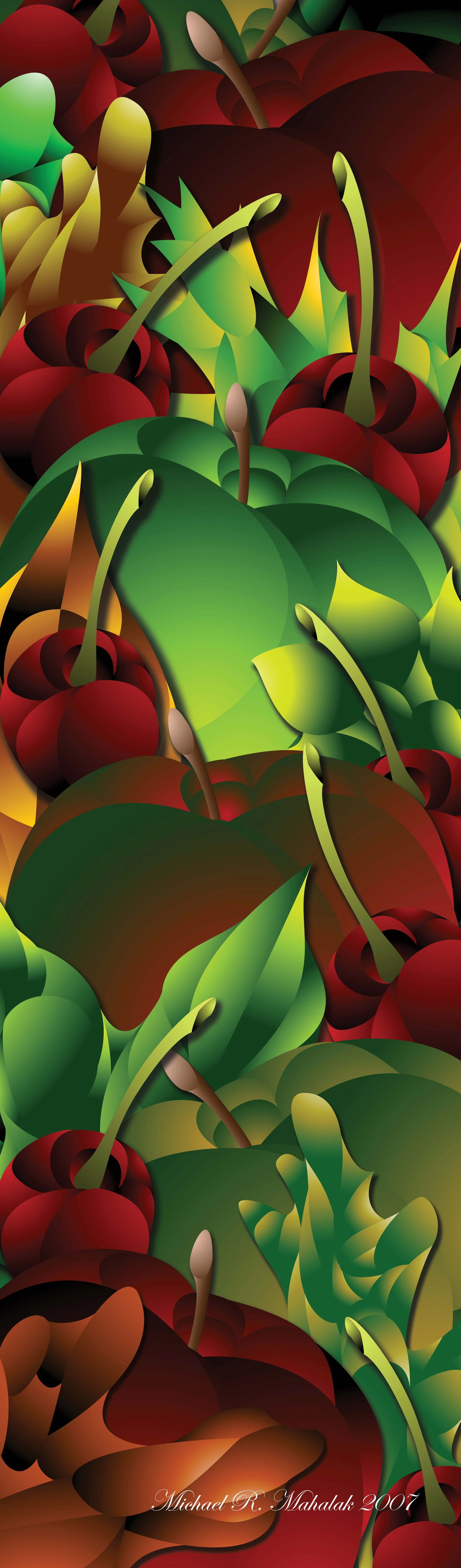 "Apples and Cherries", Digital, 11" x 23", 2007