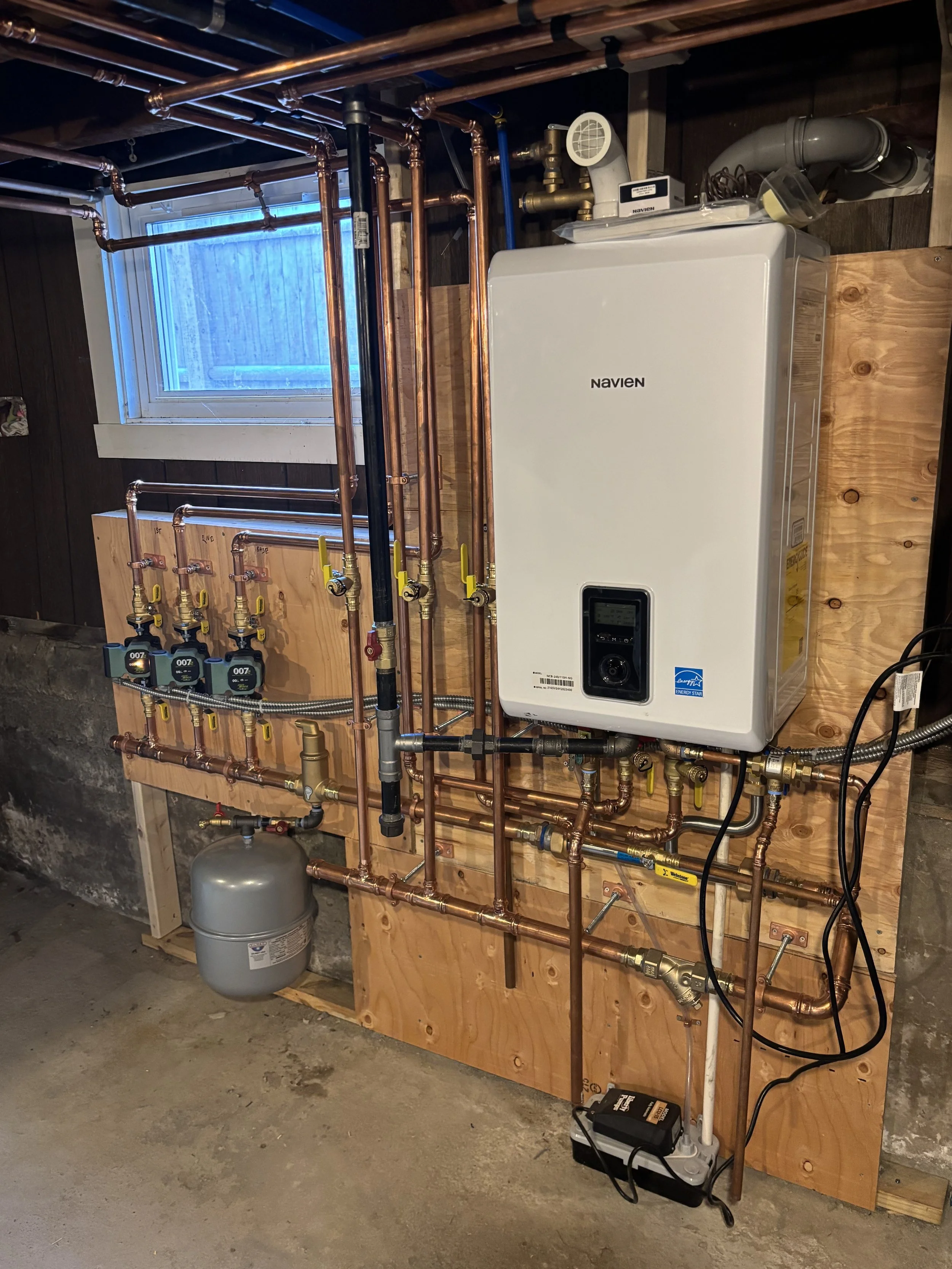 Navien tankless water heater/ boiler installation
