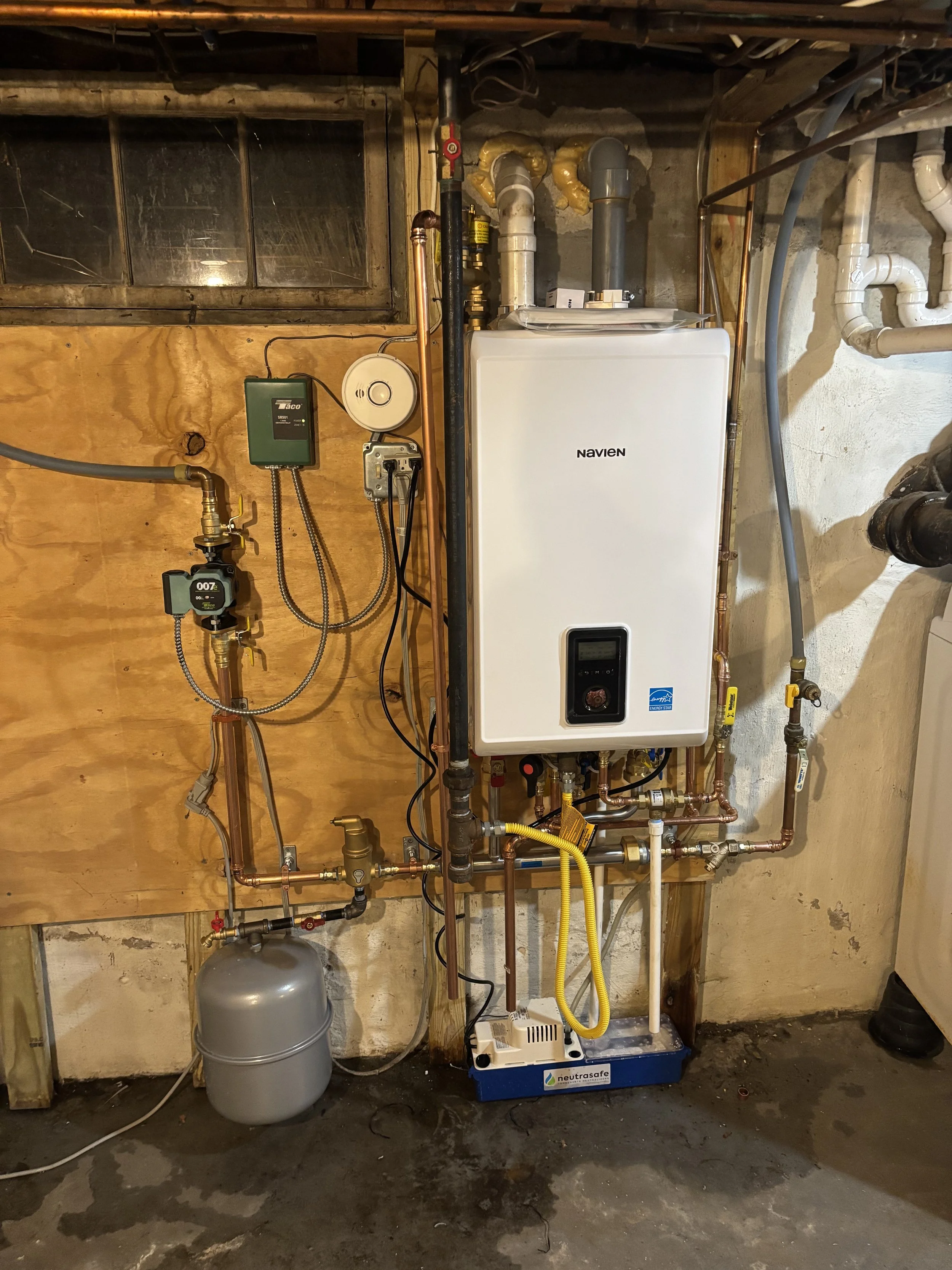 Navien tankless water heater/ boiler installation